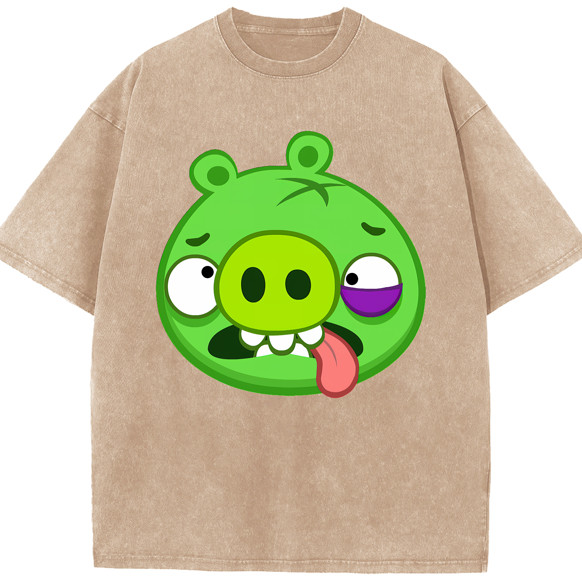 （画像用） Angry Birds アングリーバード 綿100% ヴィンテージ風 半袖Tシャツ（フロントプリント）