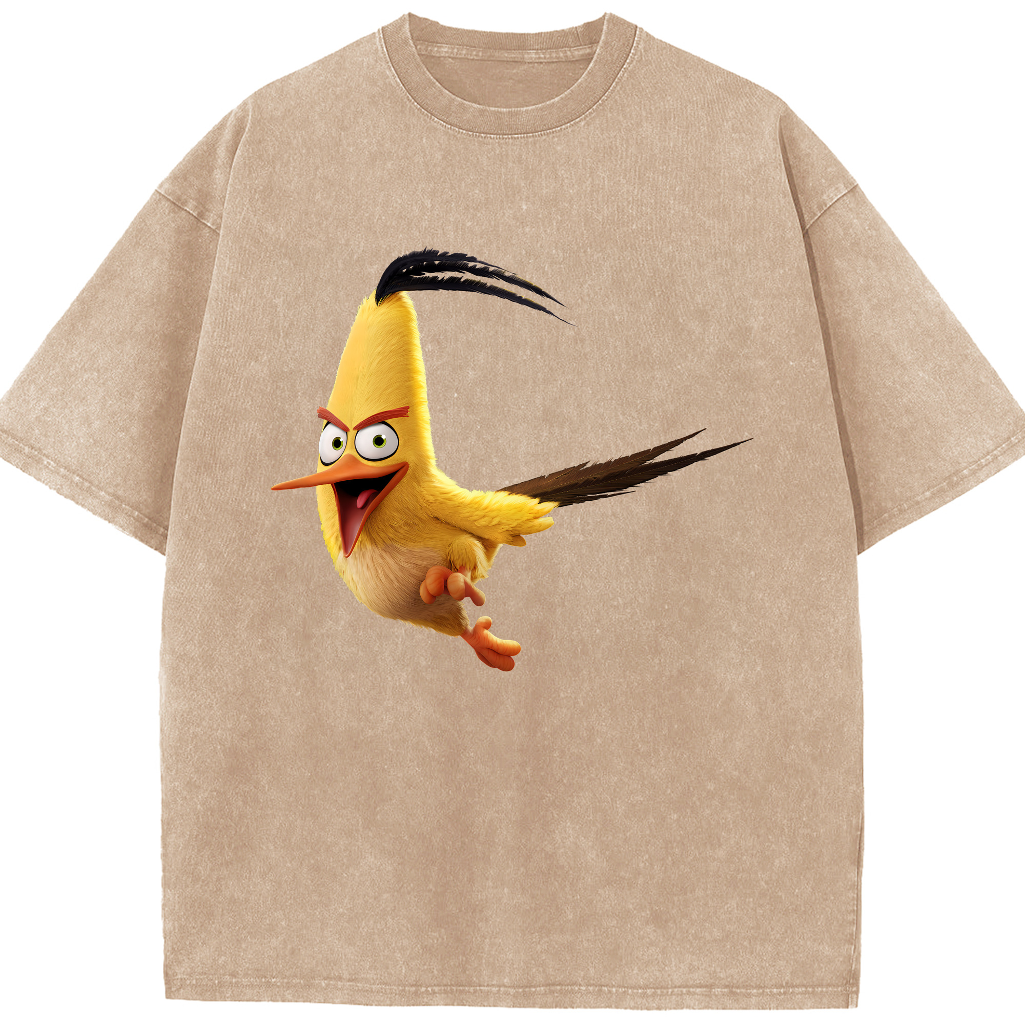 （画像用） Angry Birds アングリーバード 綿100% ヴィンテージ風 半袖Tシャツ（フロントプリント）