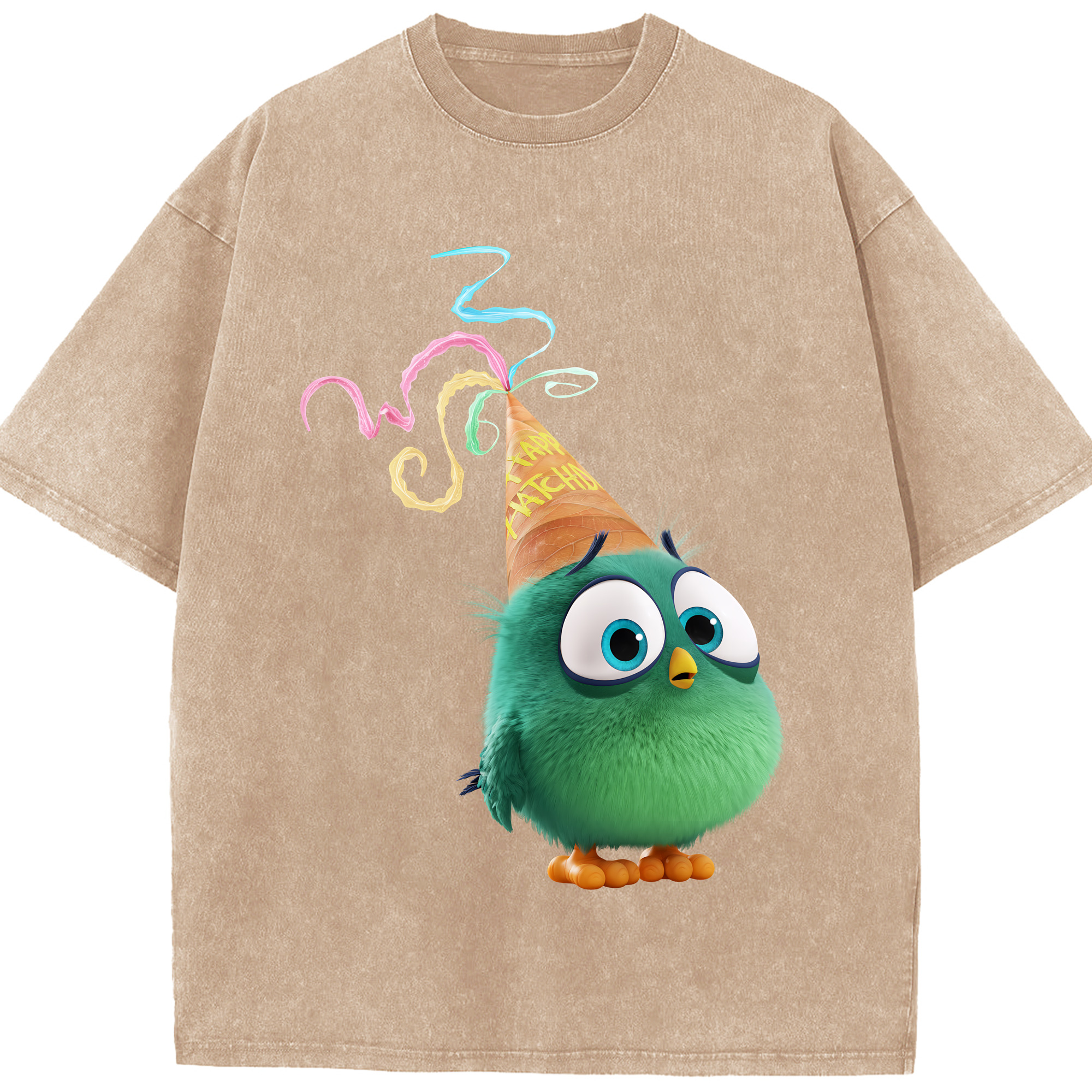 （画像用） Angry Birds アングリーバード 綿100% ヴィンテージ風 半袖Tシャツ（フロントプリント）