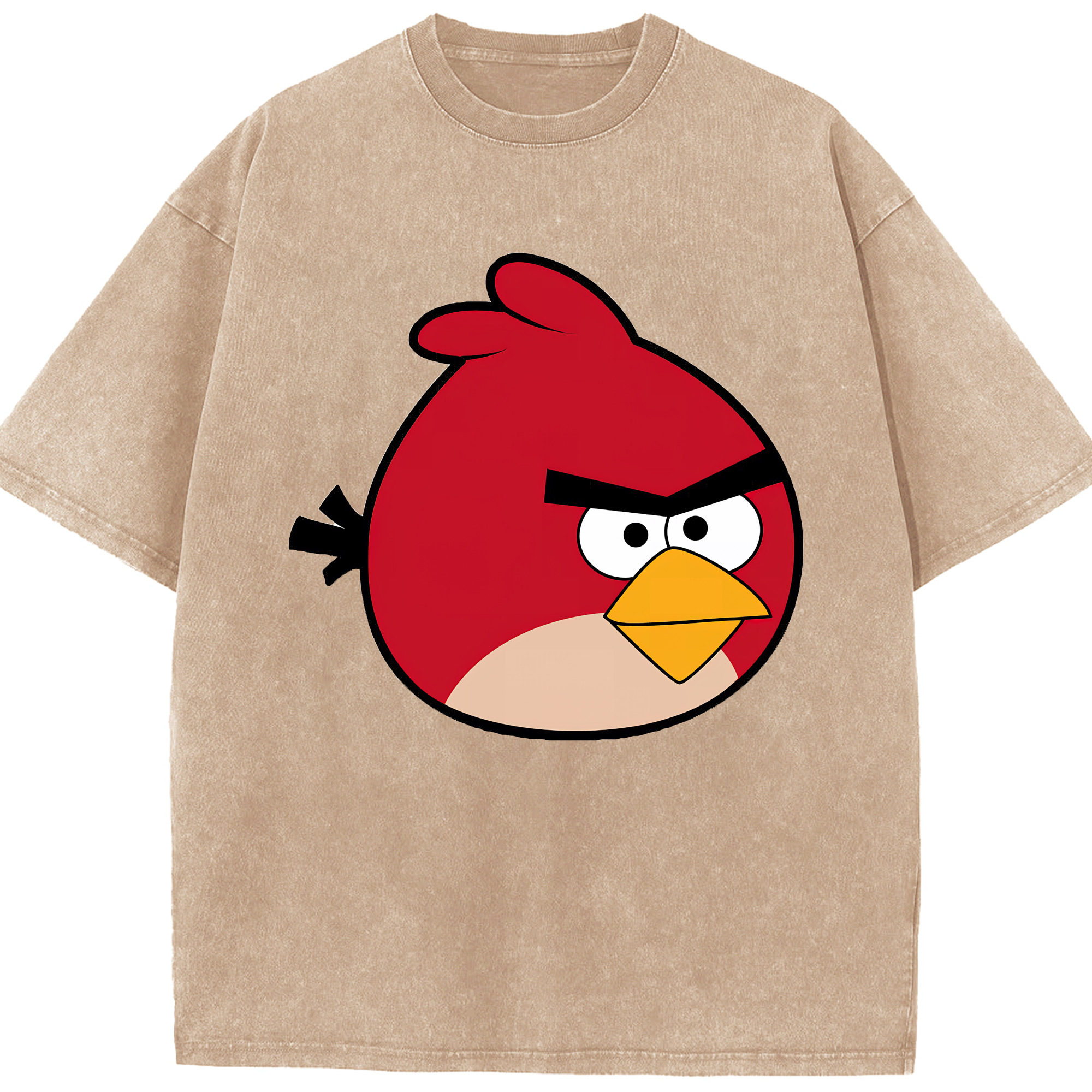 （画像用） Angry Birds アングリーバード 綿100% ヴィンテージ風 半袖Tシャツ（フロントプリント）