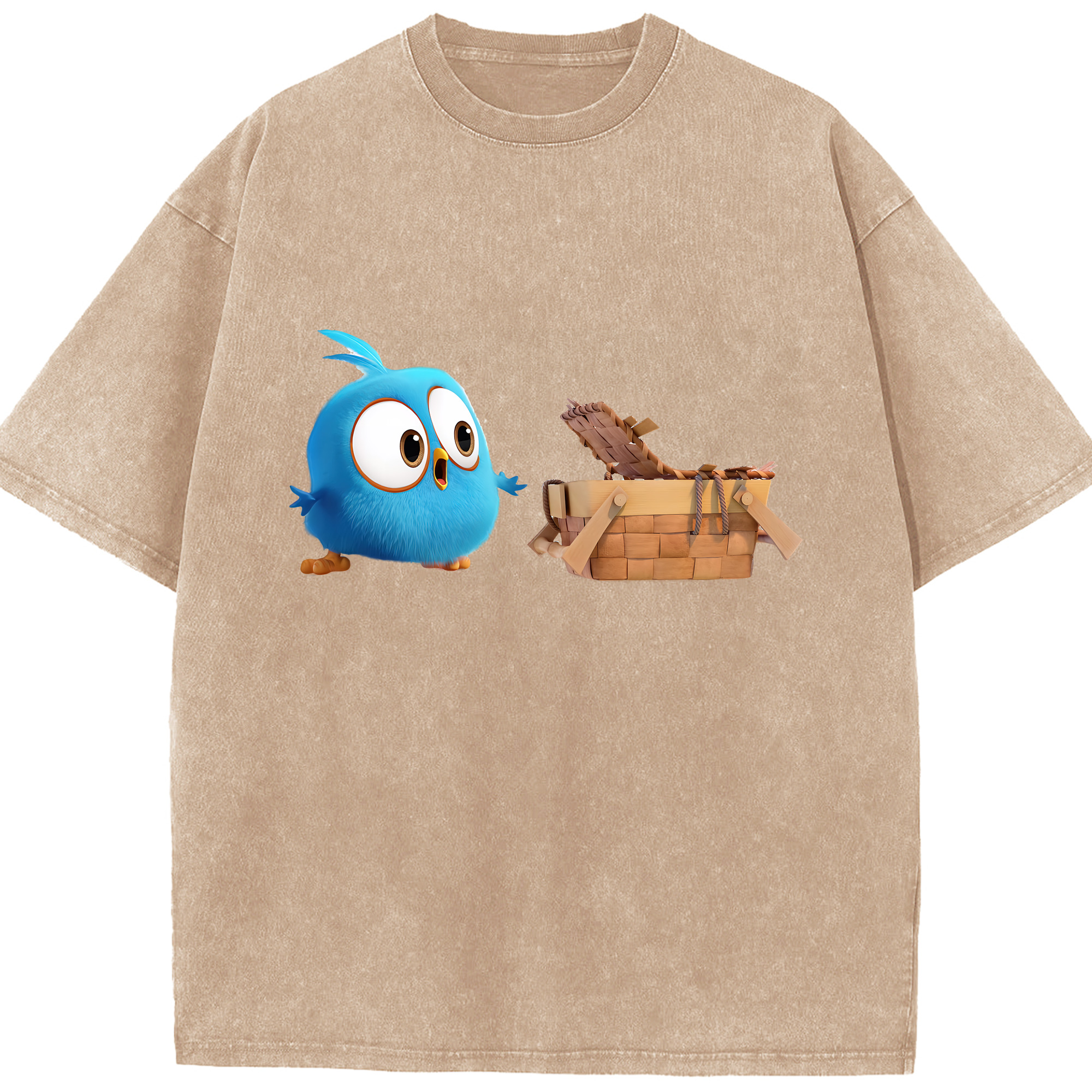 （画像用） Angry Birds アングリーバード 綿100% ヴィンテージ風 半袖Tシャツ（フロントプリント）