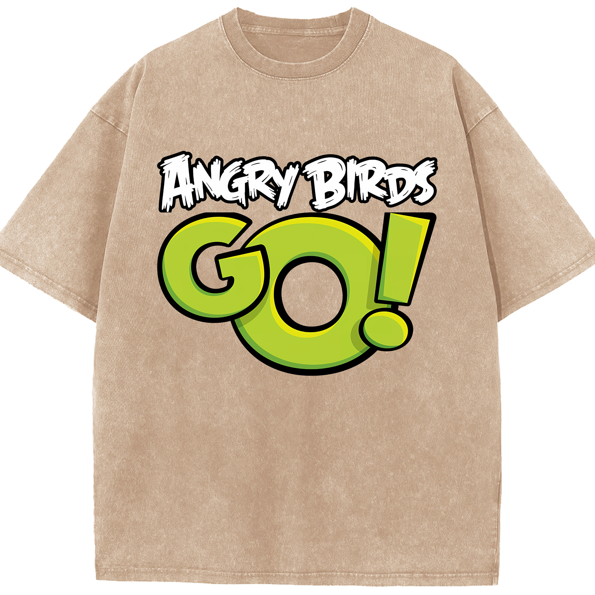 （画像用） Angry Birds アングリーバード 綿100% ヴィンテージ風 半袖Tシャツ（フロントプリント）