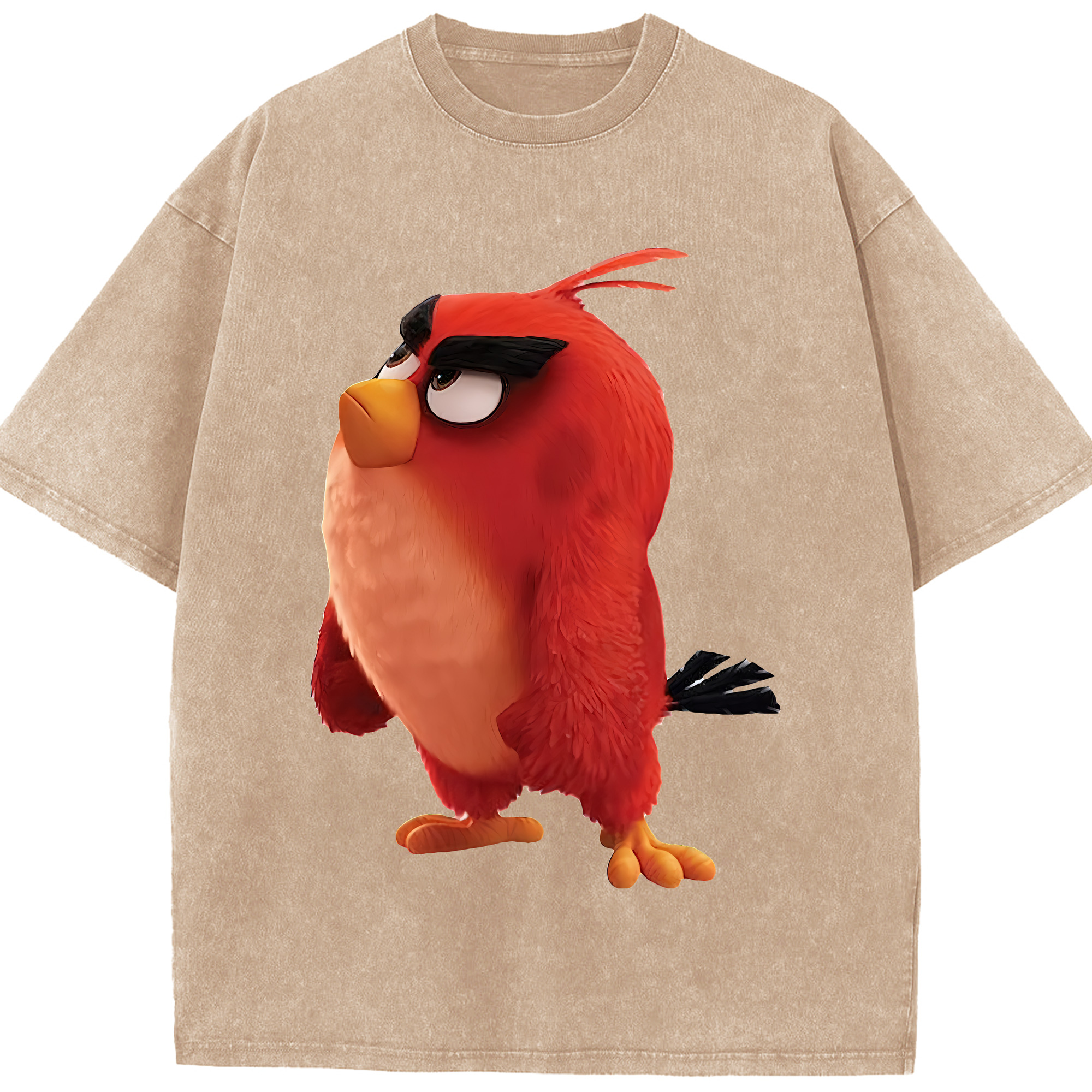 （画像用） Angry Birds アングリーバード 綿100% ヴィンテージ風 半袖Tシャツ（フロントプリント）