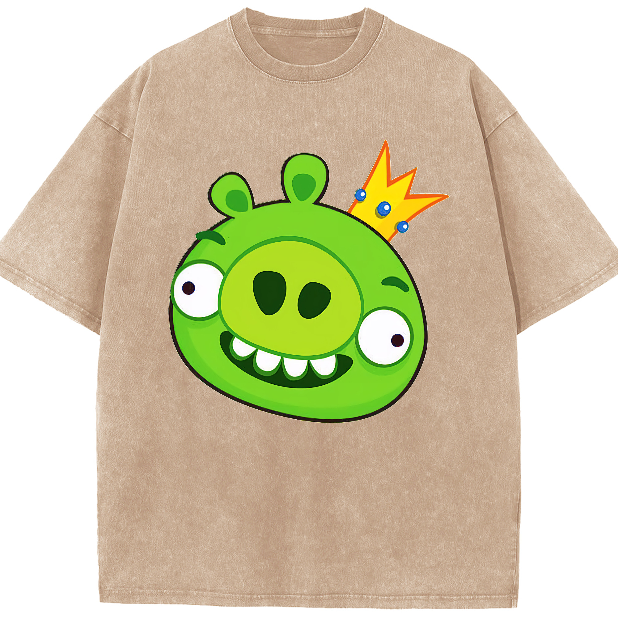 （画像用） Angry Birds アングリーバード 綿100% ヴィンテージ風 半袖Tシャツ（フロントプリント）