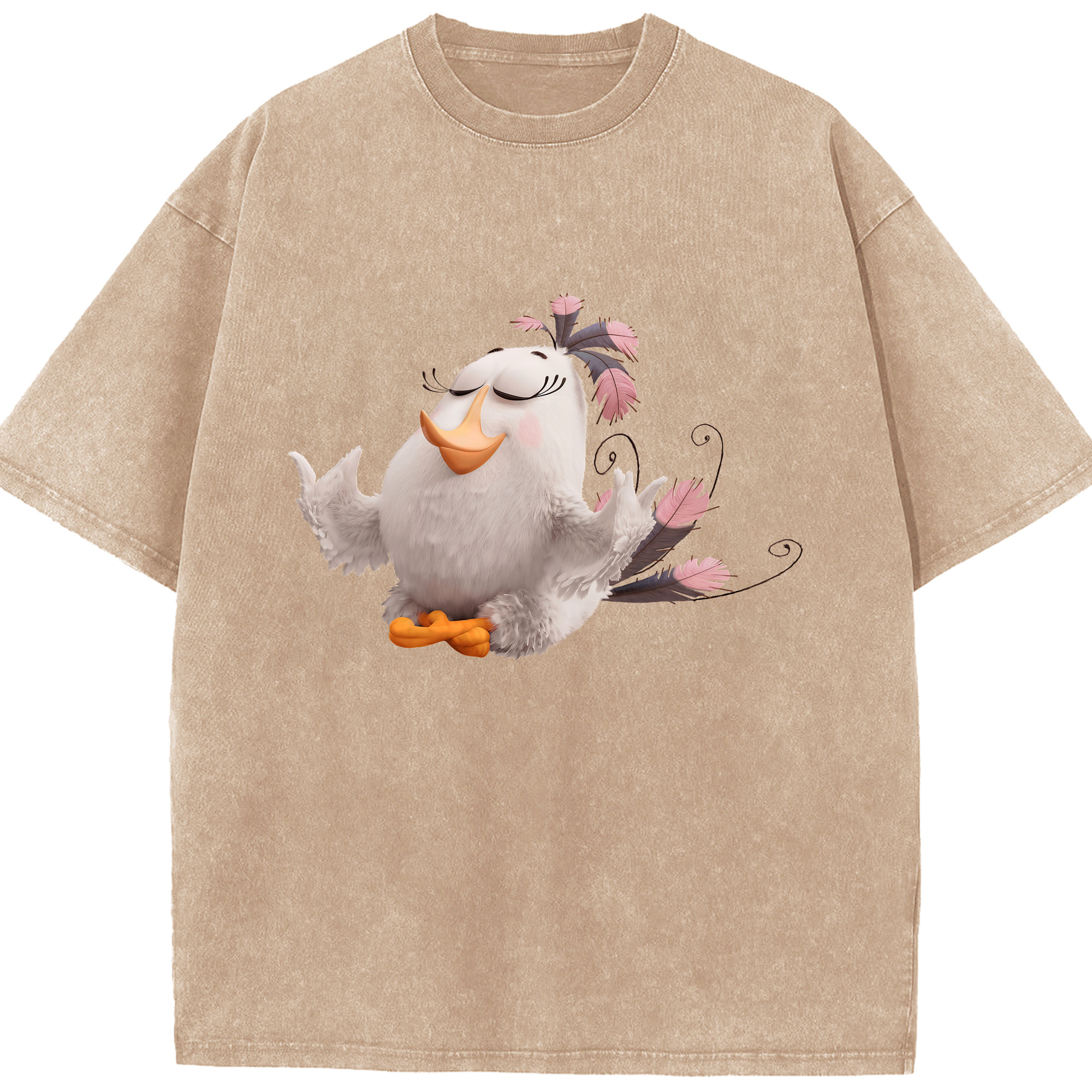 （画像用） Angry Birds アングリーバード 綿100% ヴィンテージ風 半袖Tシャツ（フロントプリント）