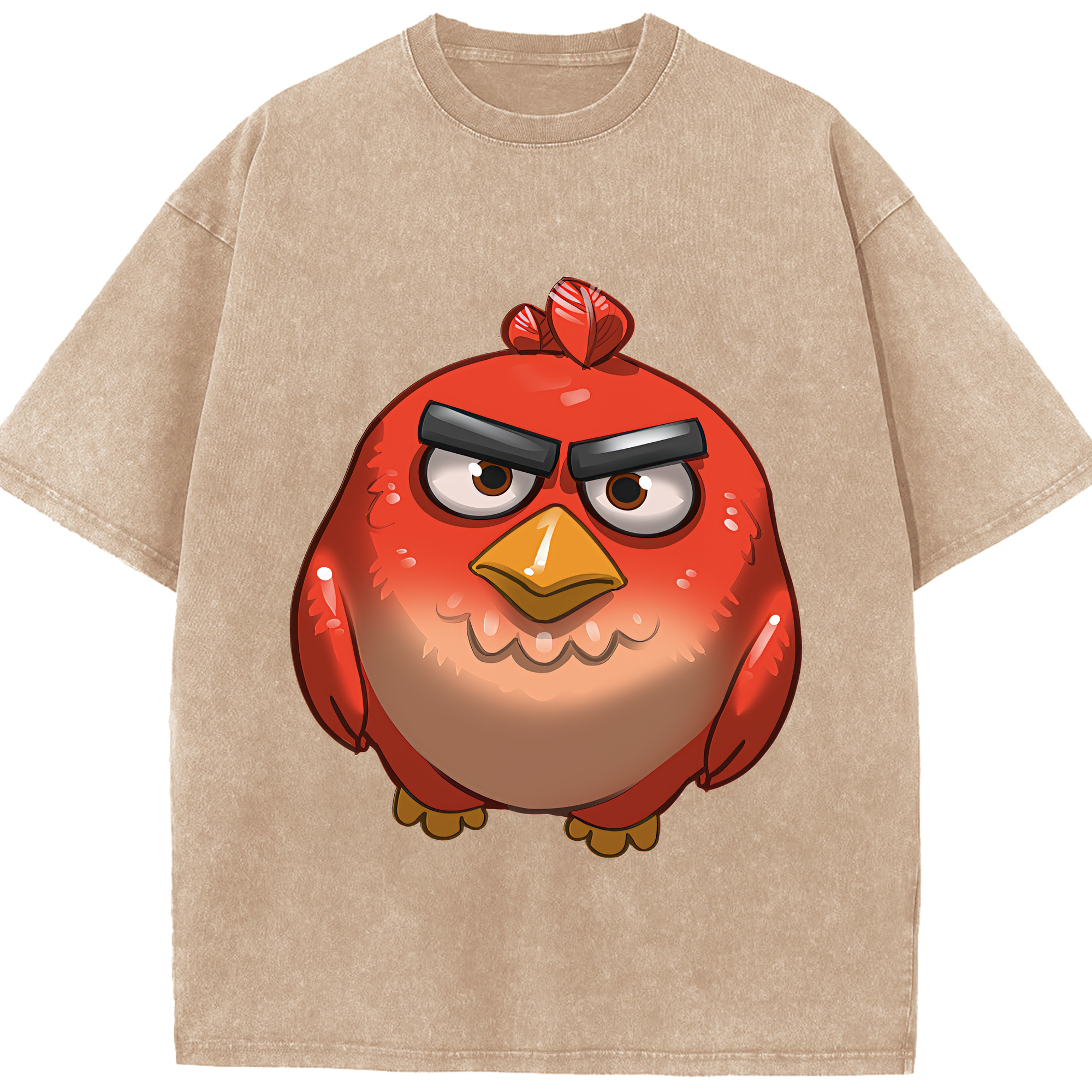 （画像用） Angry Birds アングリーバード 綿100% ヴィンテージ風 半袖Tシャツ（フロントプリント）