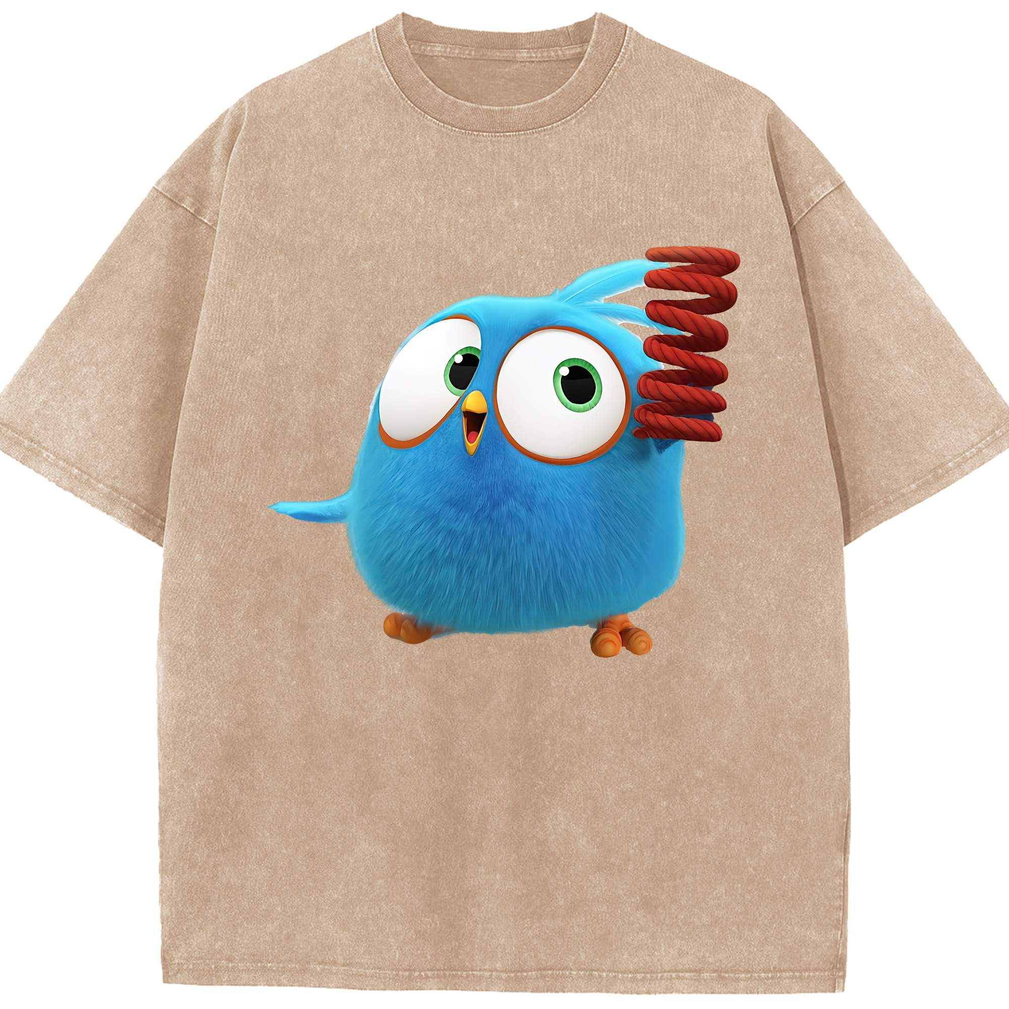 （画像用） Angry Birds アングリーバード 綿100% ヴィンテージ風 半袖Tシャツ（フロントプリント）