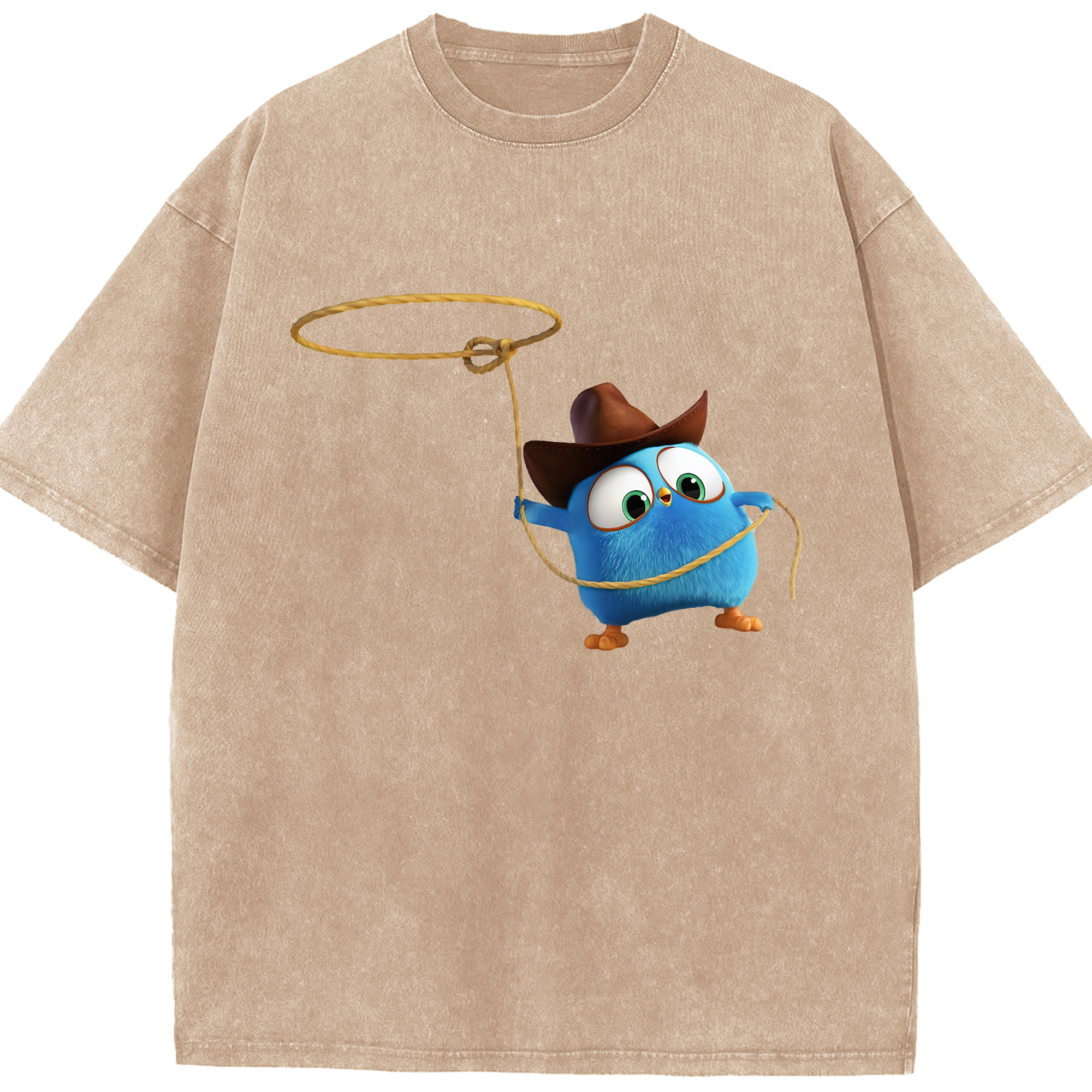（画像用） Angry Birds アングリーバード 綿100% ヴィンテージ風 半袖Tシャツ（フロントプリント）