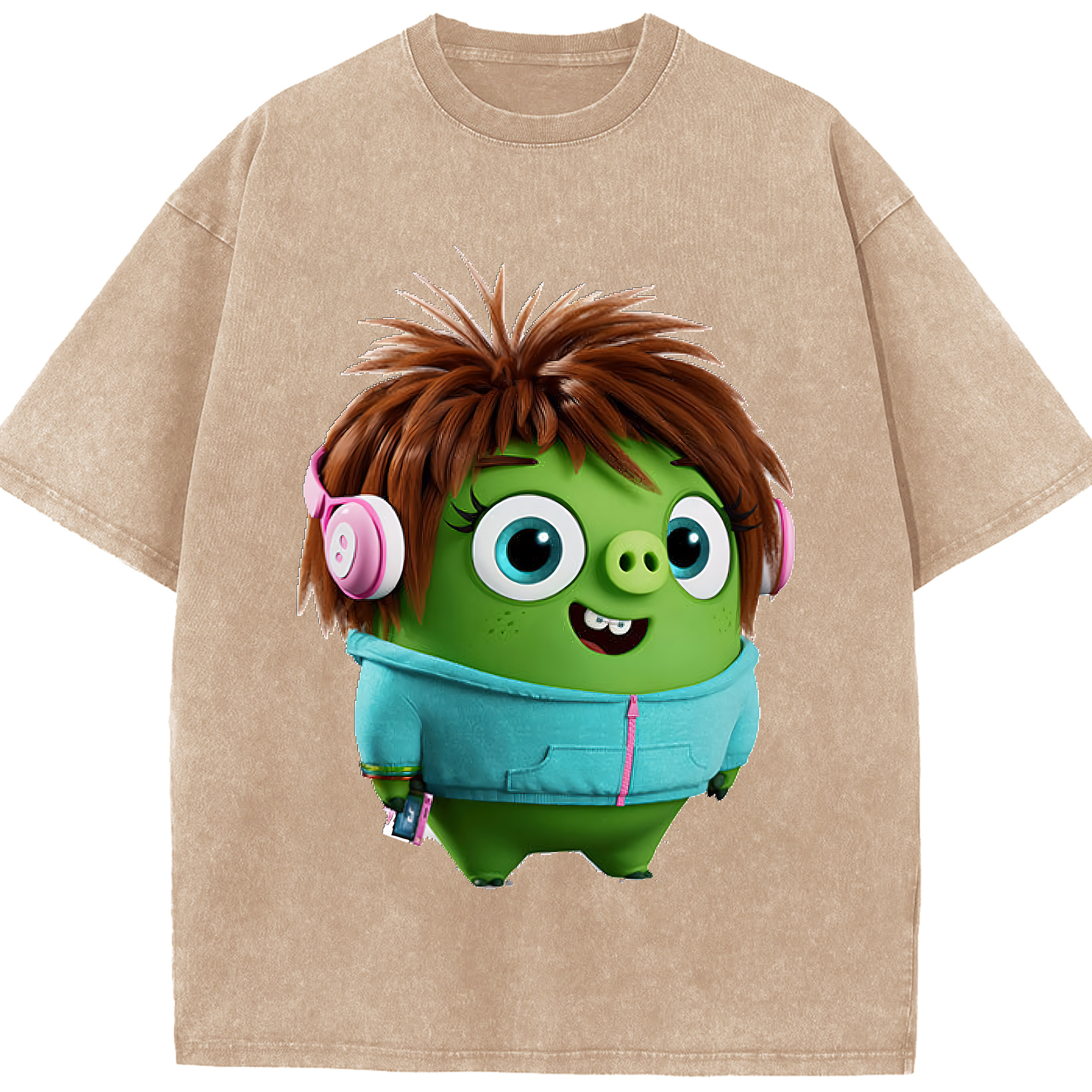 （画像用） Angry Birds アングリーバード 綿100% ヴィンテージ風 半袖Tシャツ（フロントプリント）