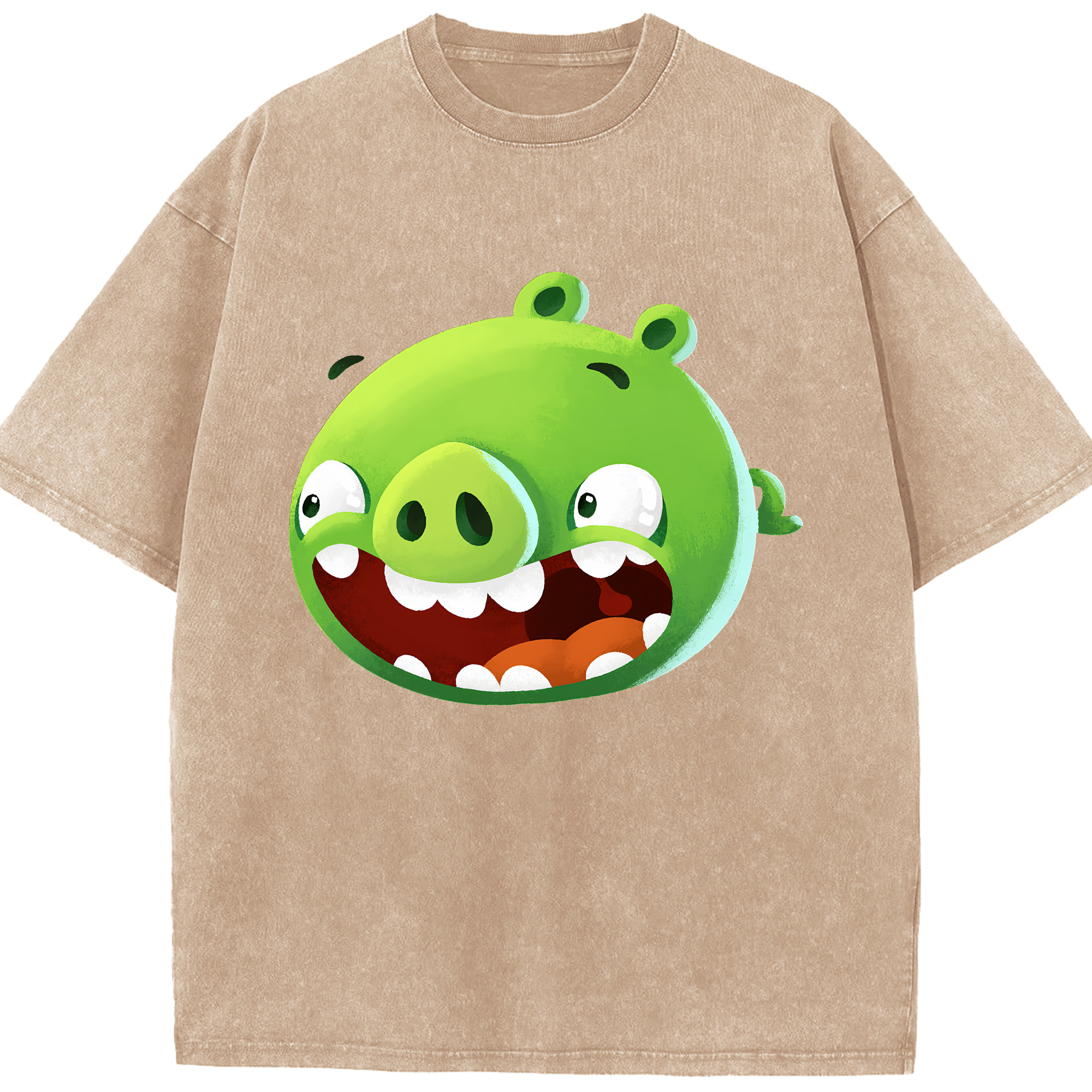 （画像用） Angry Birds アングリーバード 綿100% ヴィンテージ風 半袖Tシャツ（フロントプリント）
