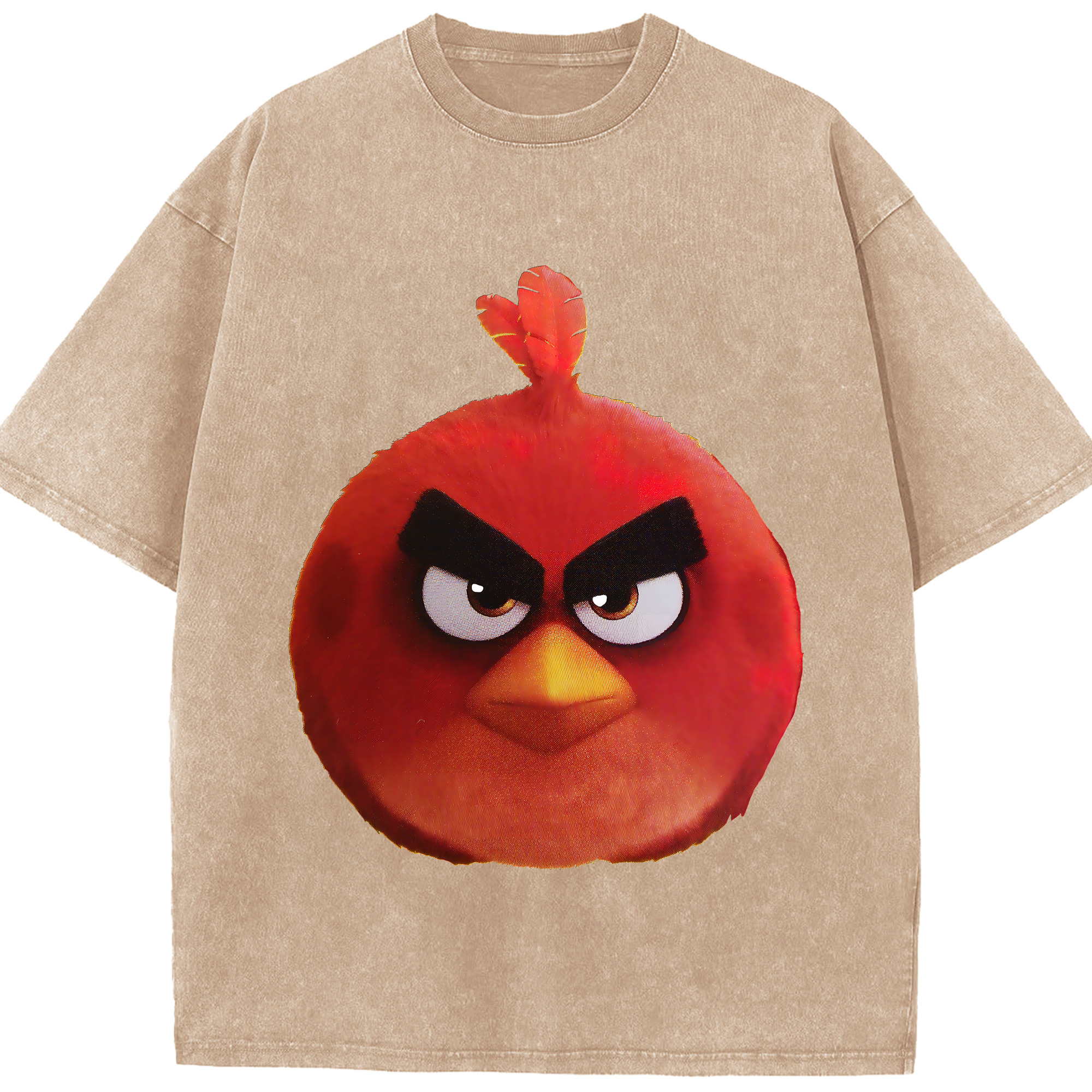 （画像用） Angry Birds アングリーバード 綿100% ヴィンテージ風 半袖Tシャツ（フロントプリント）