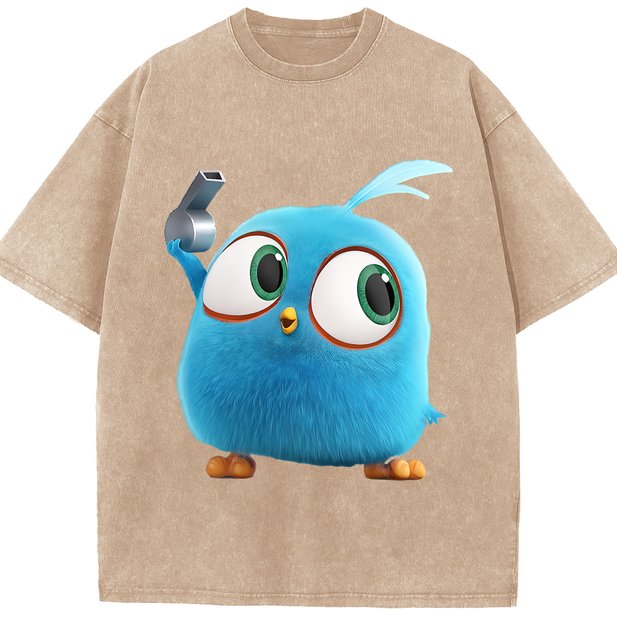 （画像用） Angry Birds アングリーバード 綿100% ヴィンテージ風 半袖Tシャツ（フロントプリント）