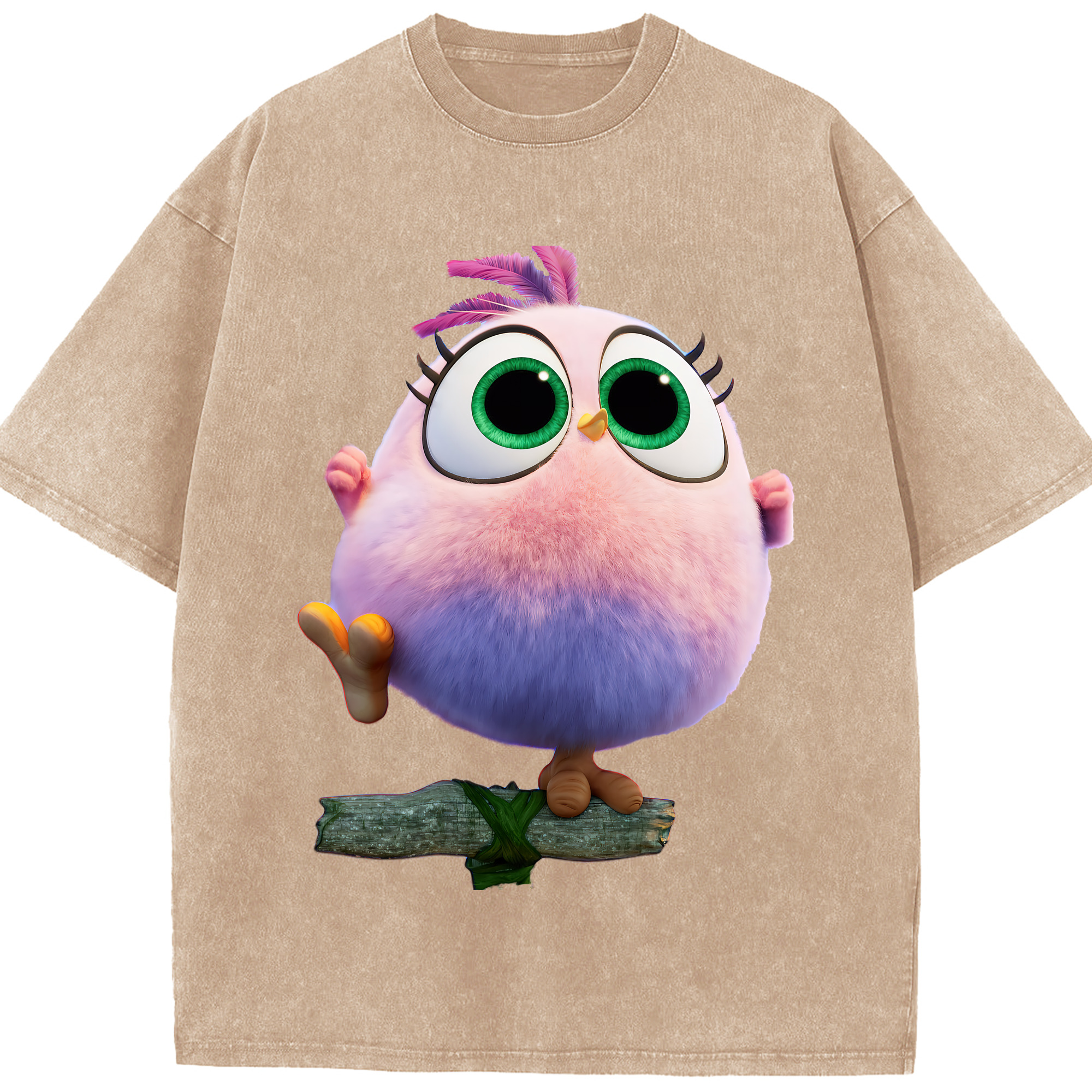 （画像用） Angry Birds アングリーバード 綿100% ヴィンテージ風 半袖Tシャツ（フロントプリント）