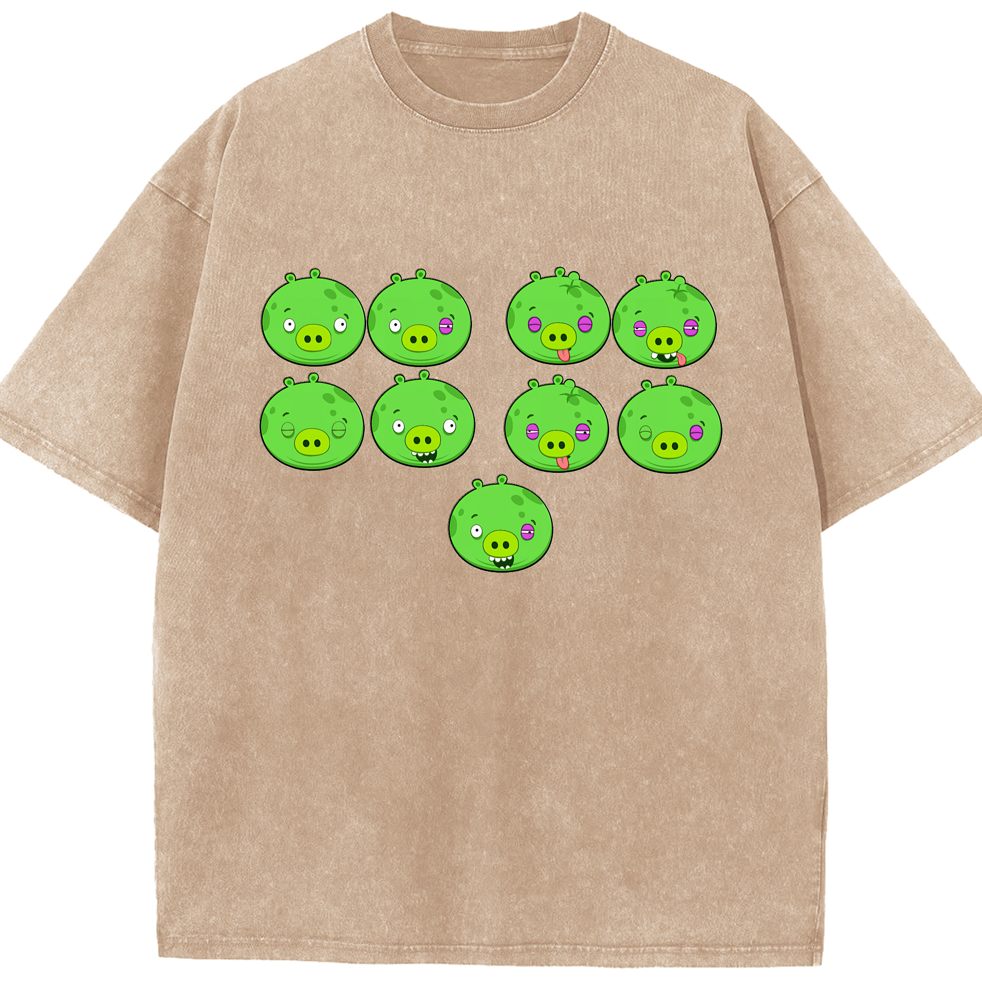 （画像用） Angry Birds アングリーバード 綿100% ヴィンテージ風 半袖Tシャツ（フロントプリント）