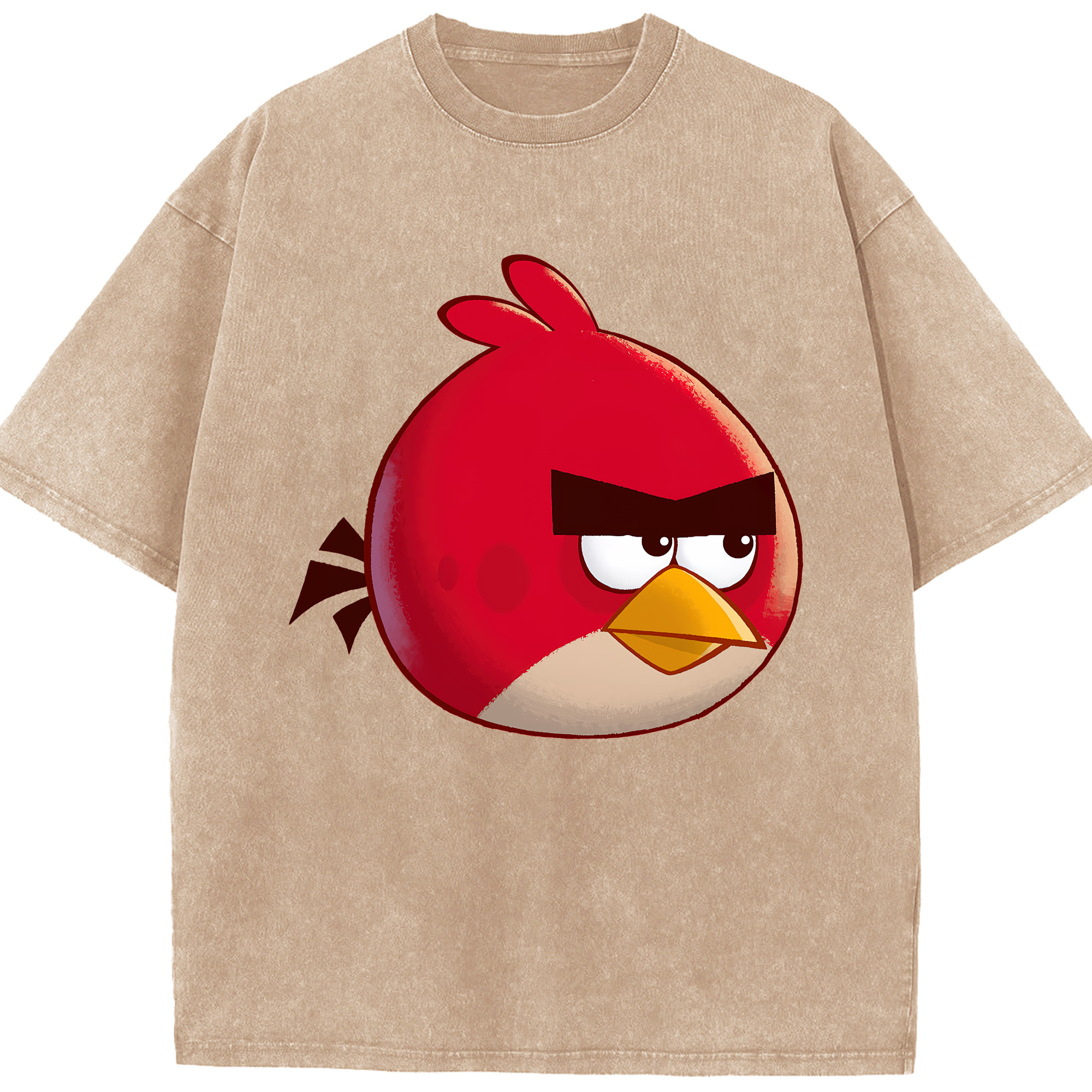（画像用） Angry Birds アングリーバード 綿100% ヴィンテージ風 半袖Tシャツ（フロントプリント）
