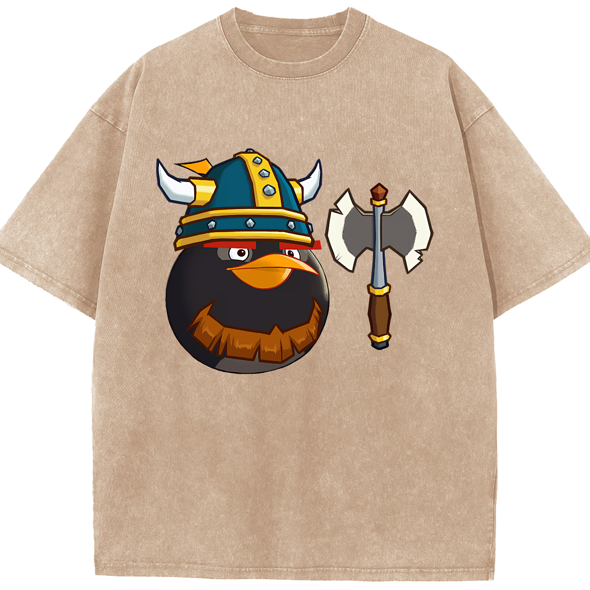 （画像用） Angry Birds アングリーバード 綿100% ヴィンテージ風 半袖Tシャツ（フロントプリント）