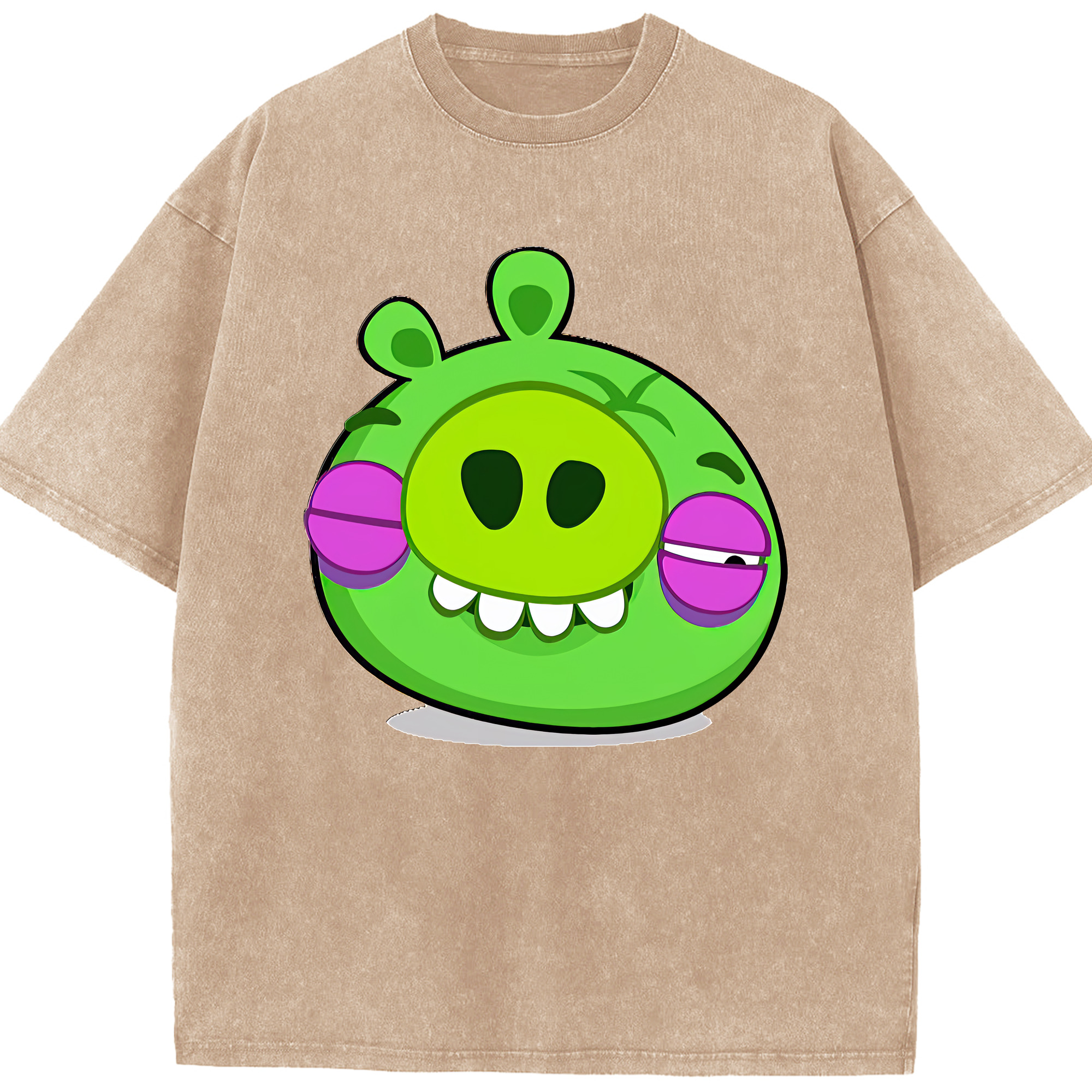 （画像用） Angry Birds アングリーバード 綿100% ヴィンテージ風 半袖Tシャツ（フロントプリント）