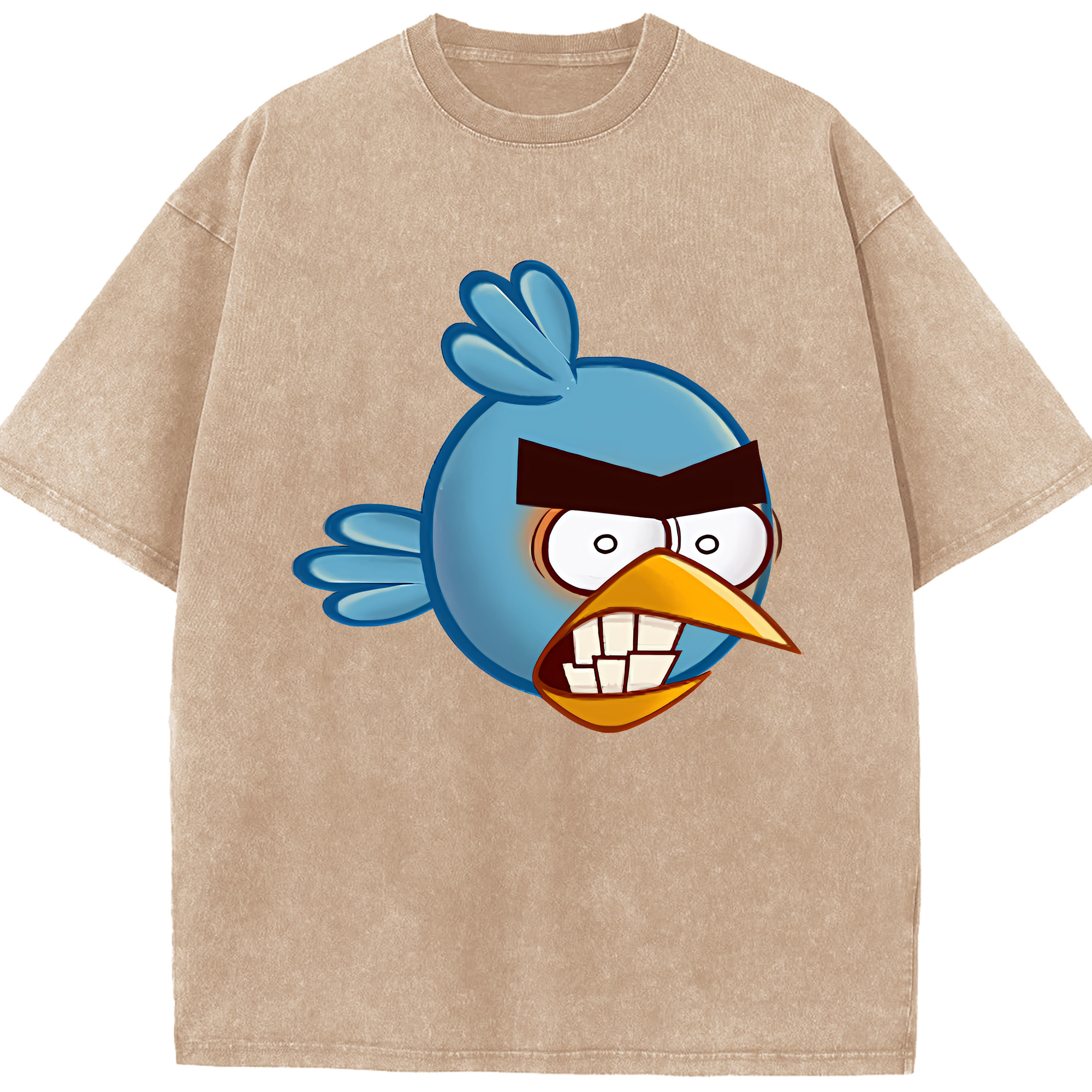 （画像用） Angry Birds アングリーバード 綿100% ヴィンテージ風 半袖Tシャツ（フロントプリント）