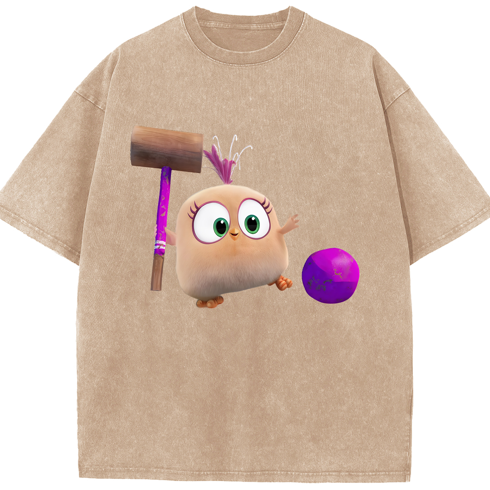 （画像用） Angry Birds アングリーバード 綿100% ヴィンテージ風 半袖Tシャツ（フロントプリント）