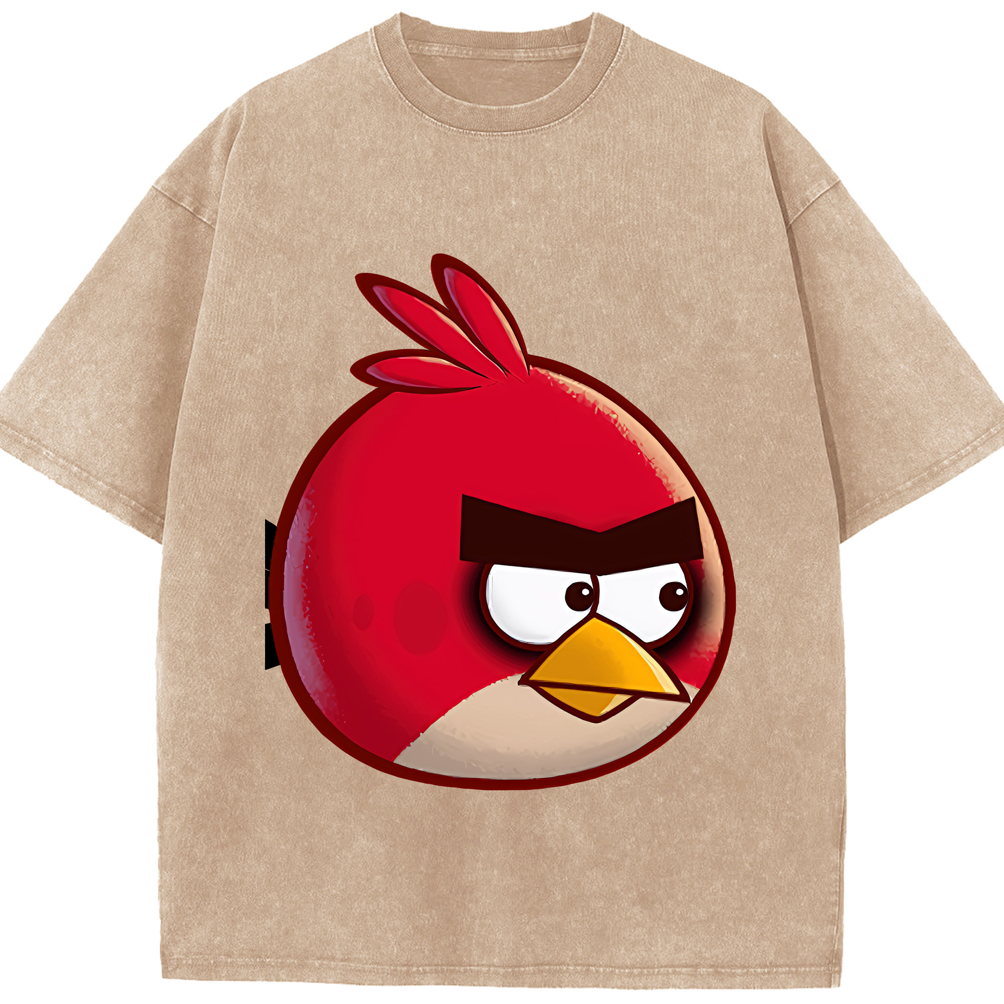 （画像用） Angry Birds アングリーバード 綿100% ヴィンテージ風 半袖Tシャツ（フロントプリント）