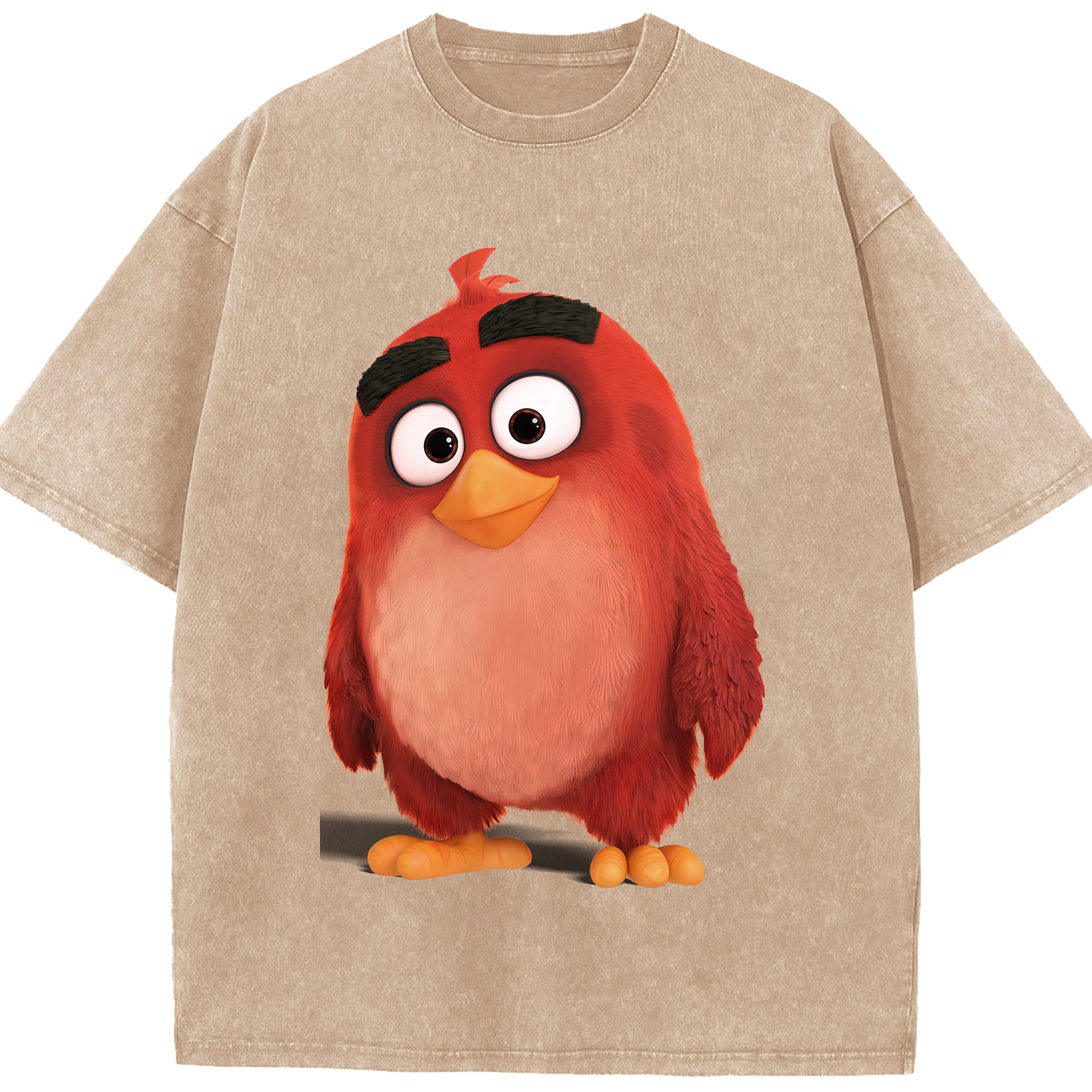 （画像用） Angry Birds アングリーバード 綿100% ヴィンテージ風 半袖Tシャツ（フロントプリント）