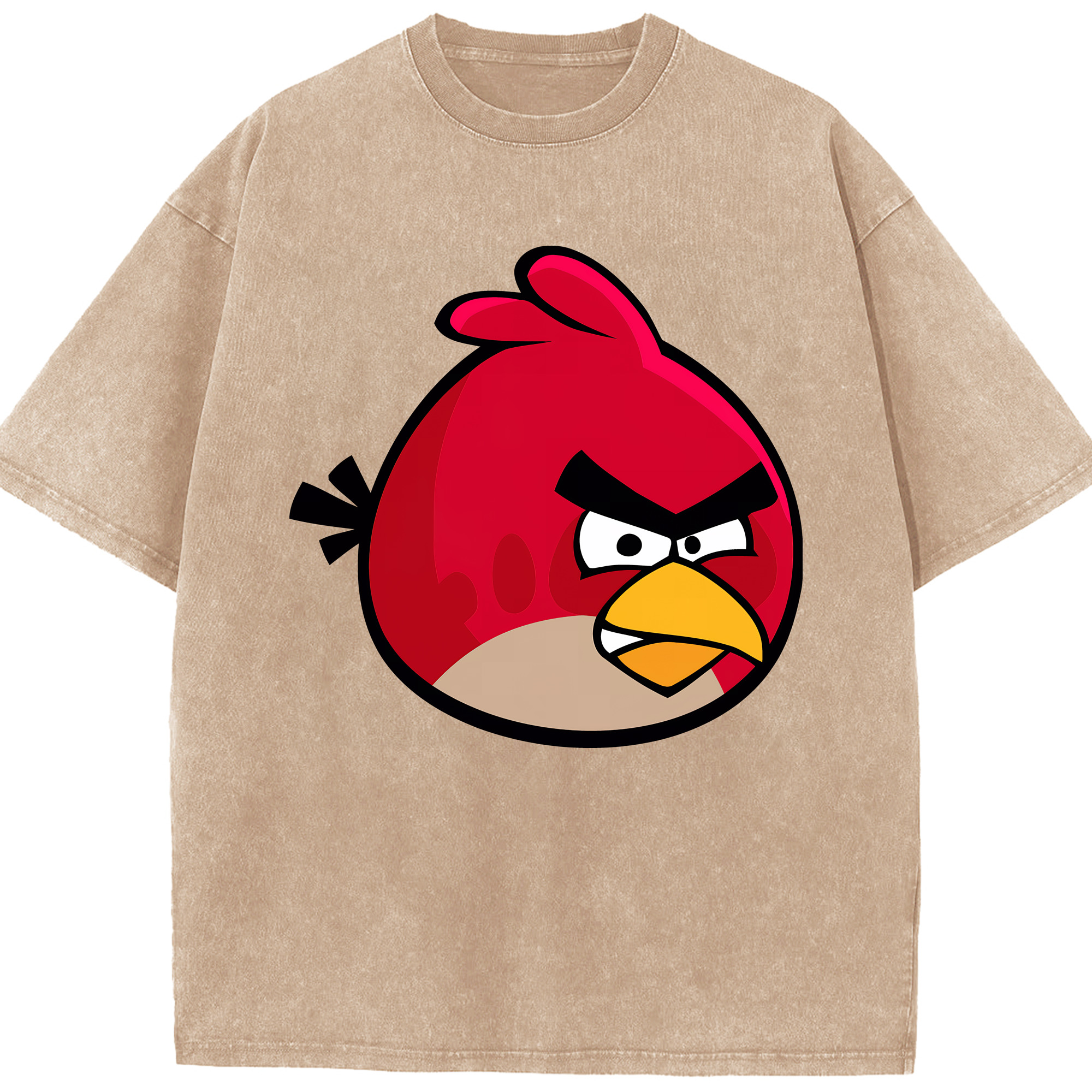 （画像用） Angry Birds アングリーバード 綿100% ヴィンテージ風 半袖Tシャツ（フロントプリント）