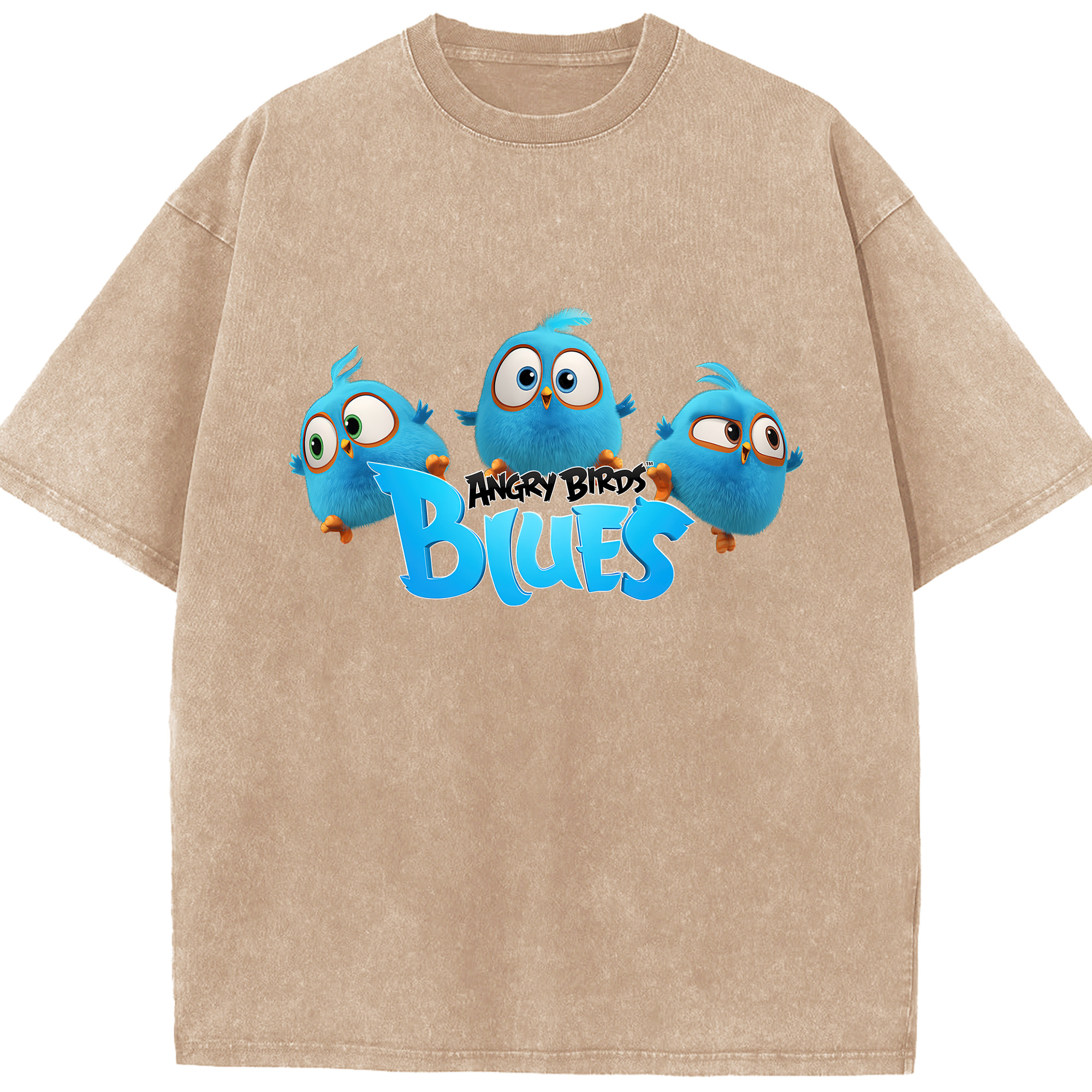 （画像用） Angry Birds アングリーバード 綿100% ヴィンテージ風 半袖Tシャツ（フロントプリント）