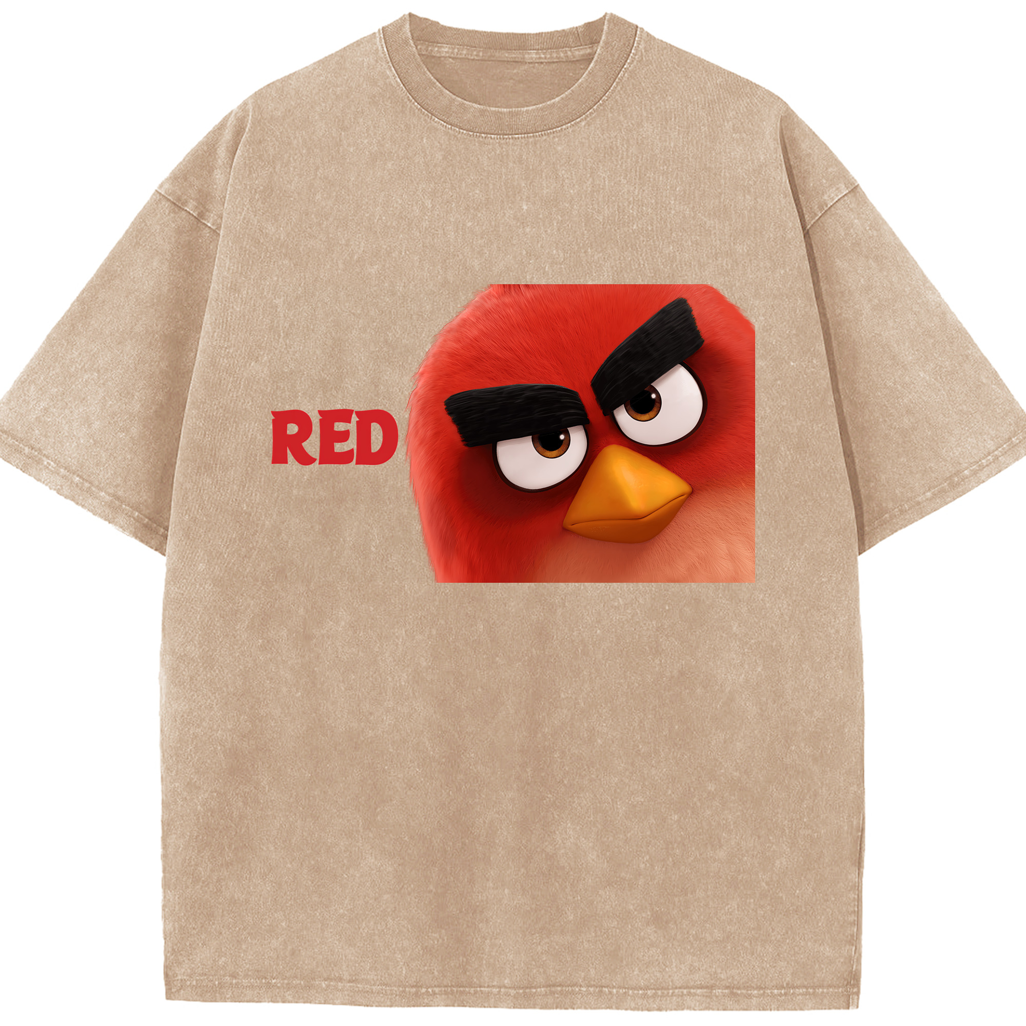 （画像用） Angry Birds アングリーバード 綿100% ヴィンテージ風 半袖Tシャツ（フロントプリント）