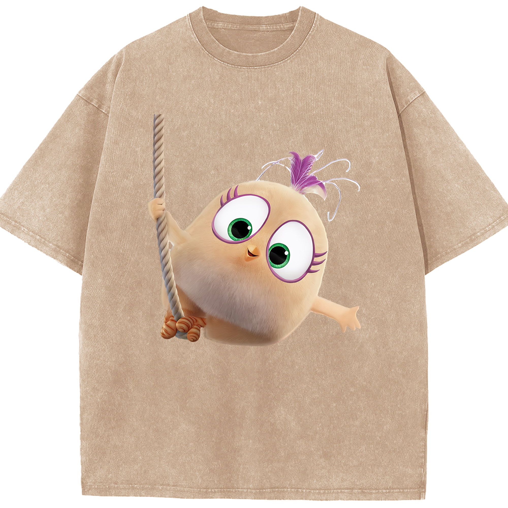 （画像用） Angry Birds アングリーバード 綿100% ヴィンテージ風 半袖Tシャツ（フロントプリント）
