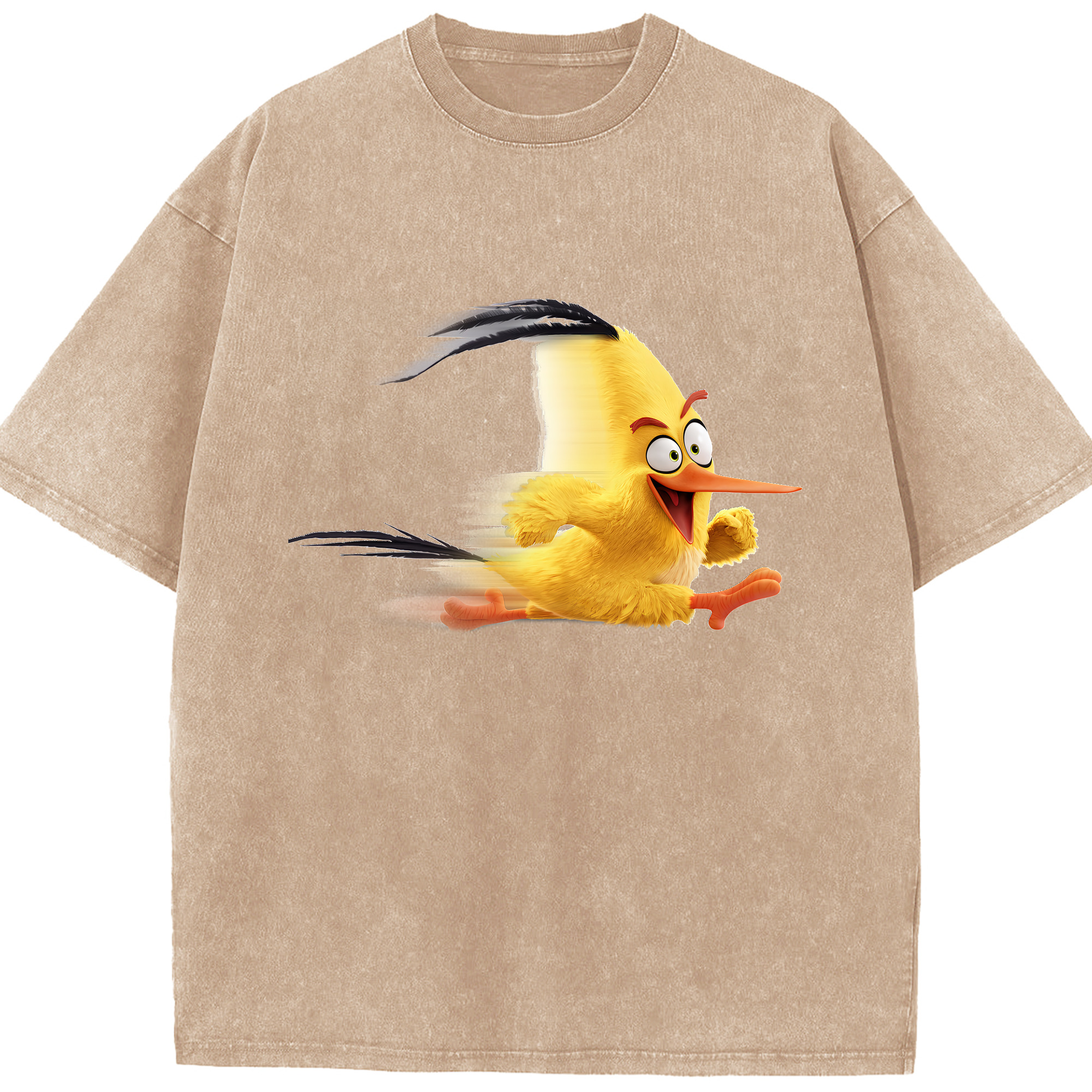 （画像用） Angry Birds アングリーバード 綿100% ヴィンテージ風 半袖Tシャツ（フロントプリント）