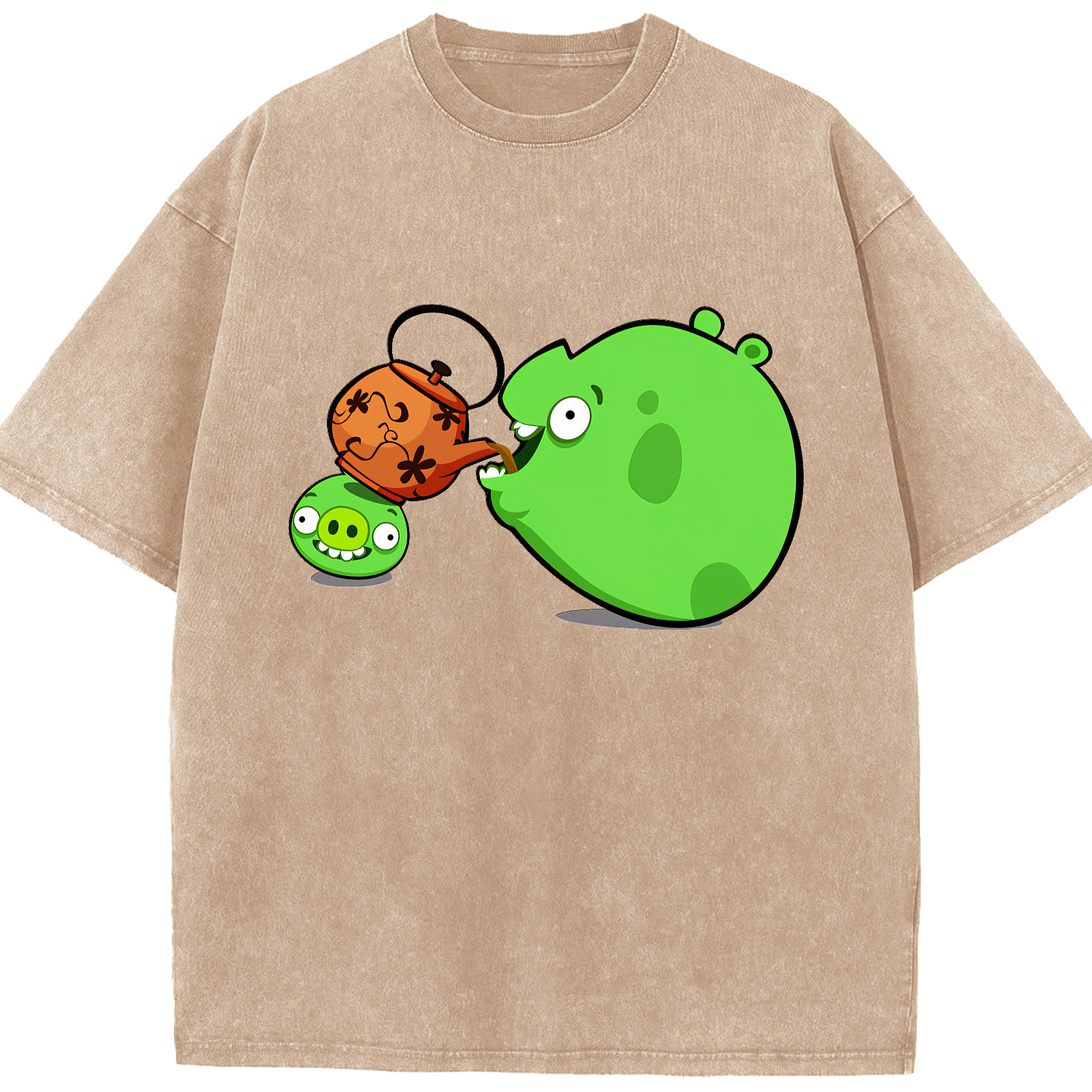 （画像用） Angry Birds アングリーバード 綿100% ヴィンテージ風 半袖Tシャツ（フロントプリント）