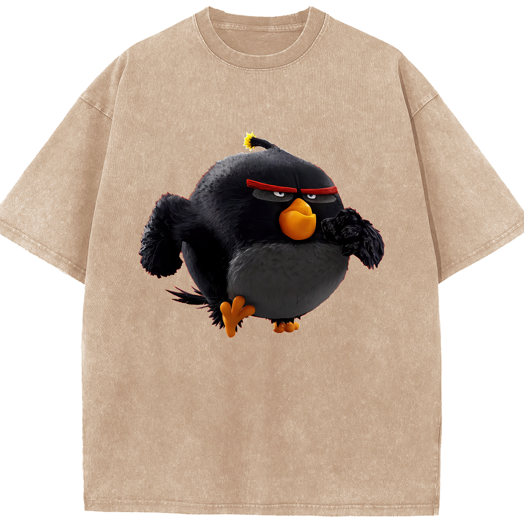 （画像用） Angry Birds アングリーバード 綿100% ヴィンテージ風 半袖Tシャツ（フロントプリント）