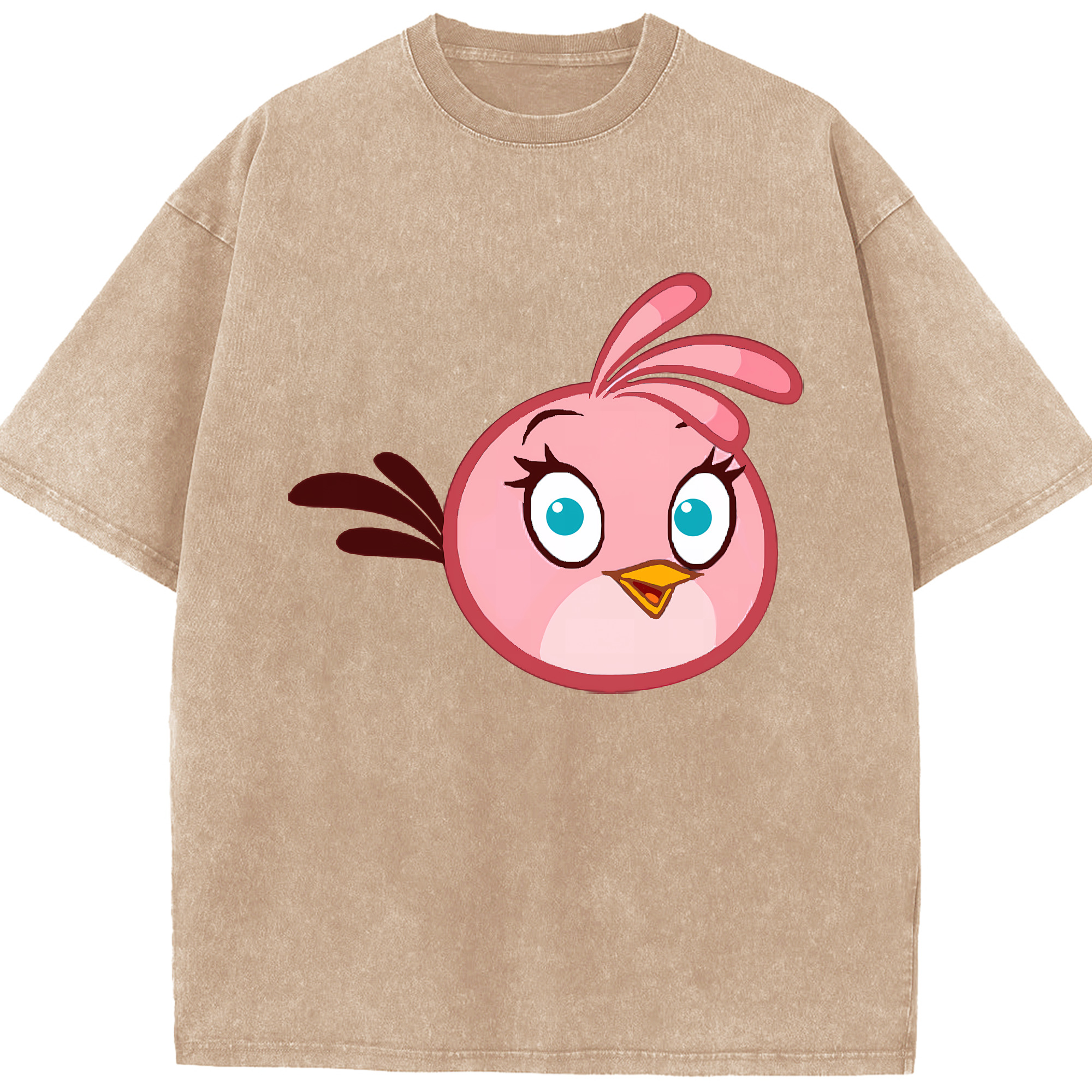 （画像用） Angry Birds アングリーバード 綿100% ヴィンテージ風 半袖Tシャツ（フロントプリント）