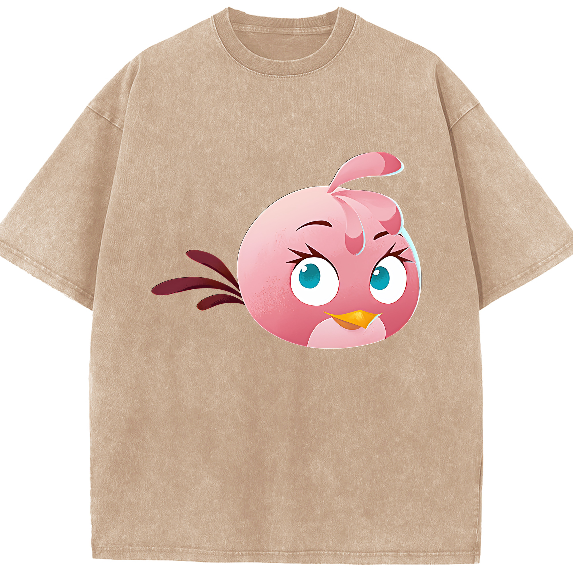 （画像用） Angry Birds アングリーバード 綿100% ヴィンテージ風 半袖Tシャツ（フロントプリント）
