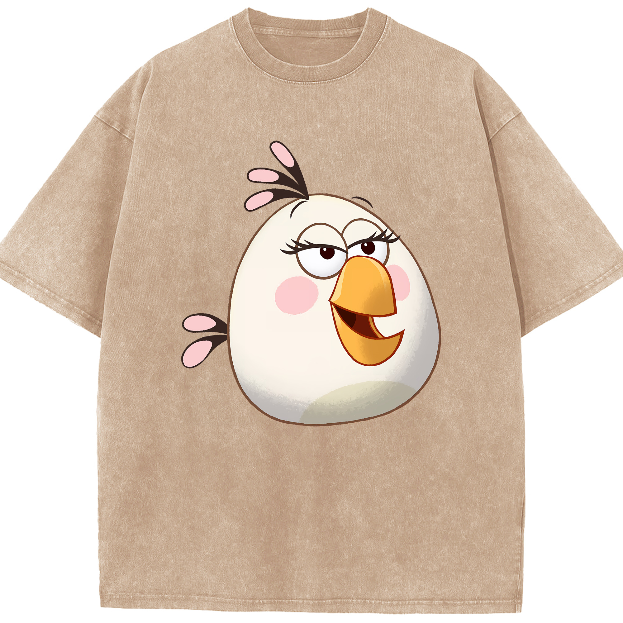 （画像用） Angry Birds アングリーバード 綿100% ヴィンテージ風 半袖Tシャツ（フロントプリント）