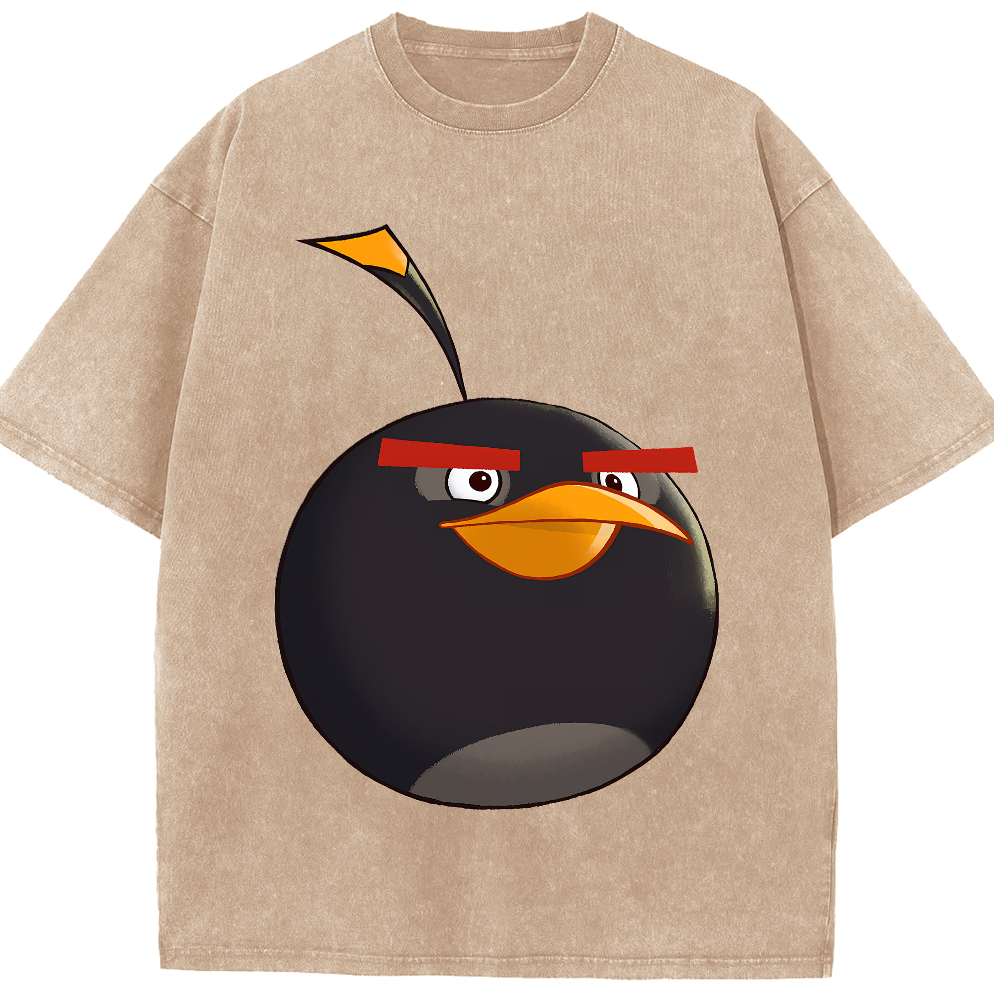 （画像用） Angry Birds アングリーバード 綿100% ヴィンテージ風 半袖Tシャツ（フロントプリント）