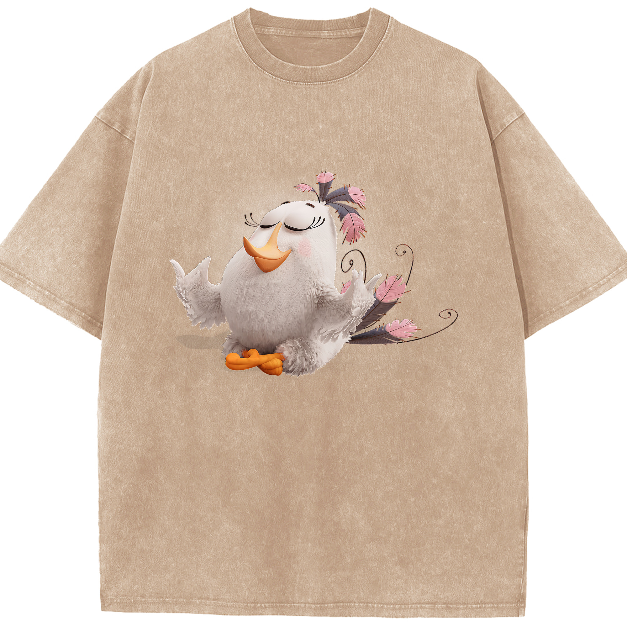 （画像用） Angry Birds アングリーバード 綿100% ヴィンテージ風 半袖Tシャツ（フロントプリント）