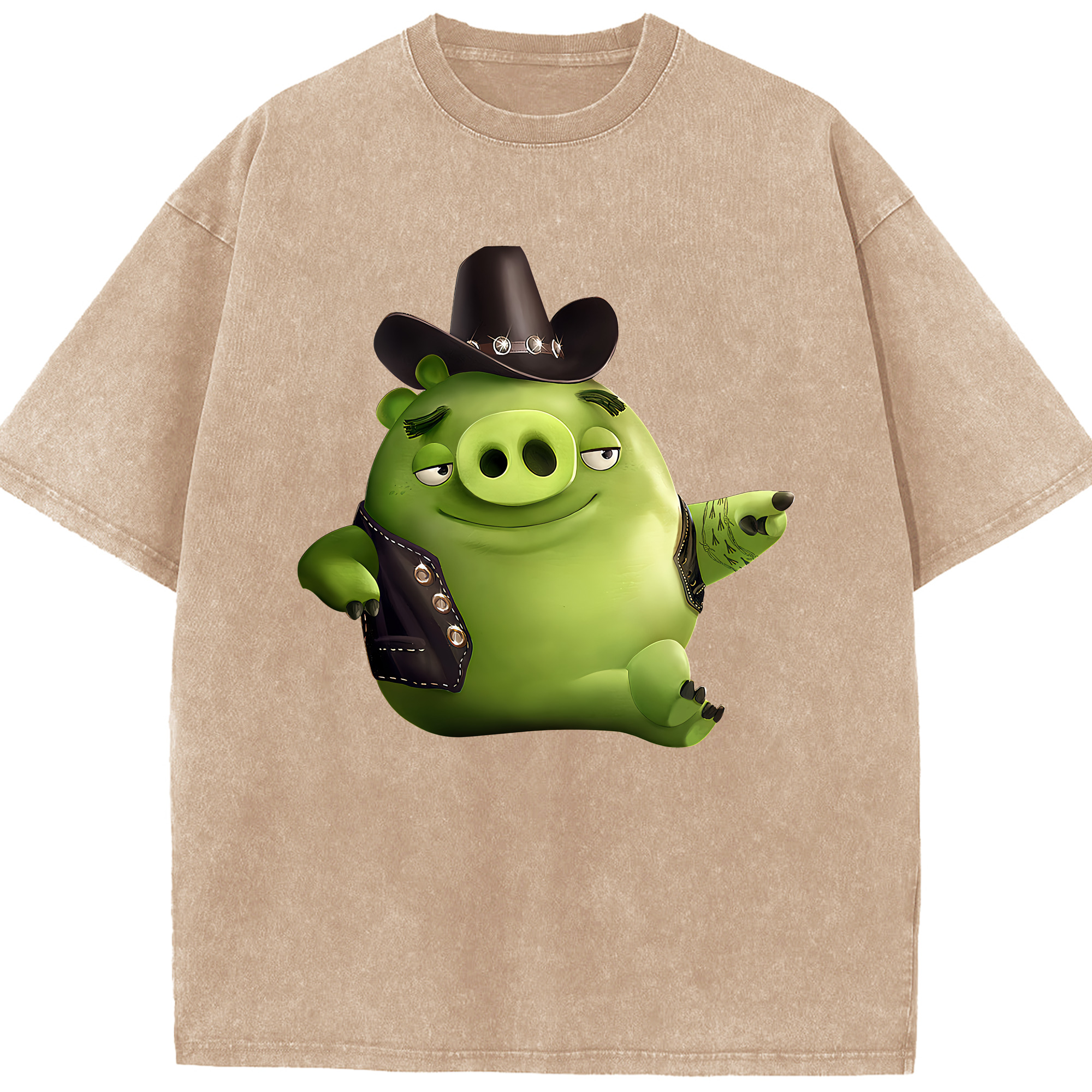 （画像用） Angry Birds アングリーバード 綿100% ヴィンテージ風 半袖Tシャツ（フロントプリント）