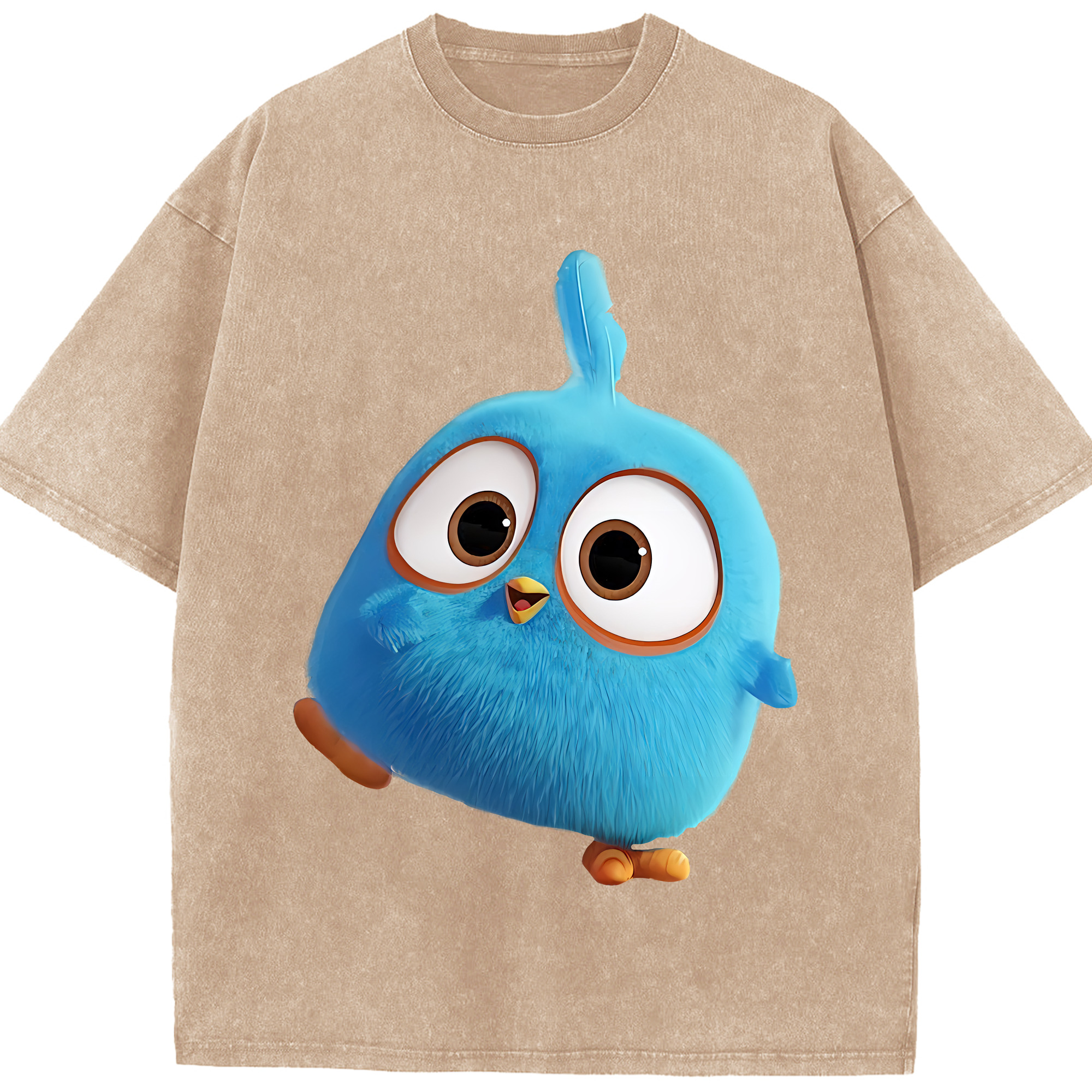 （画像用） Angry Birds アングリーバード 綿100% ヴィンテージ風 半袖Tシャツ（フロントプリント）