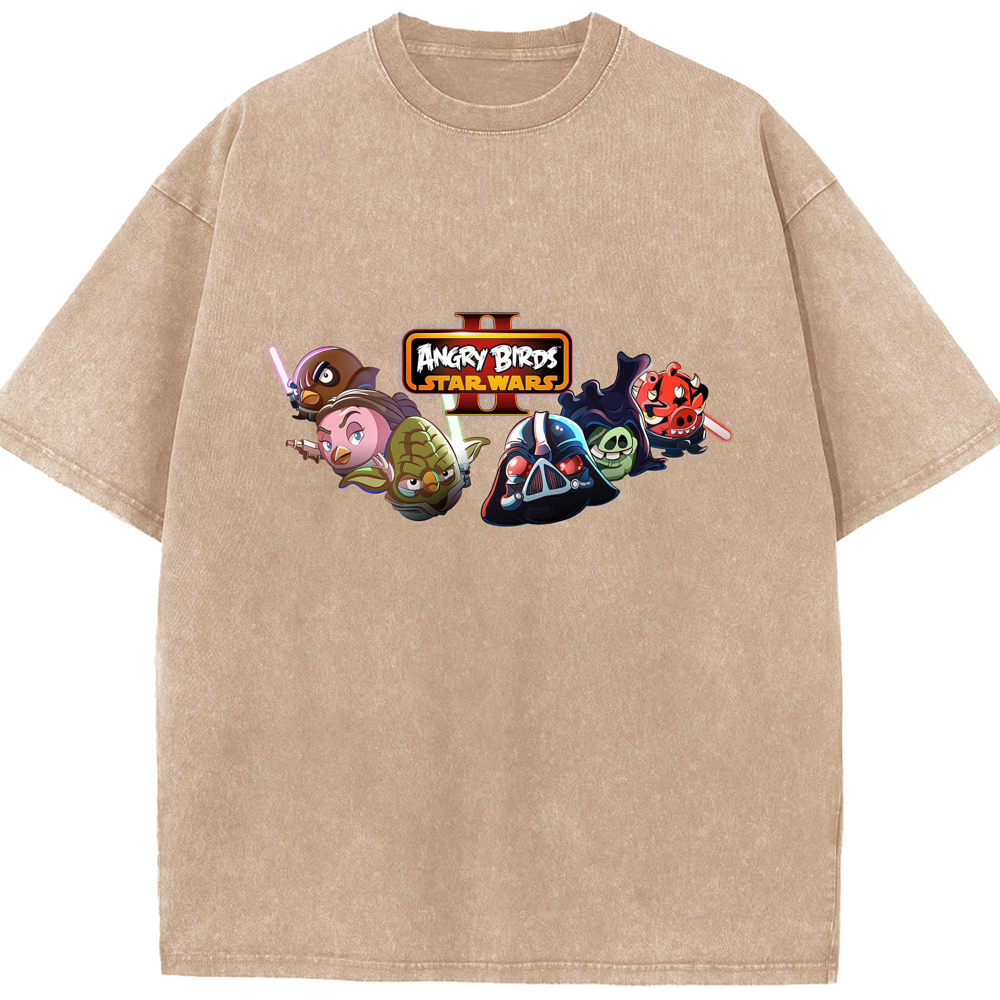 （画像用） Angry Birds アングリーバード 綿100% ヴィンテージ風 半袖Tシャツ（フロントプリント）
