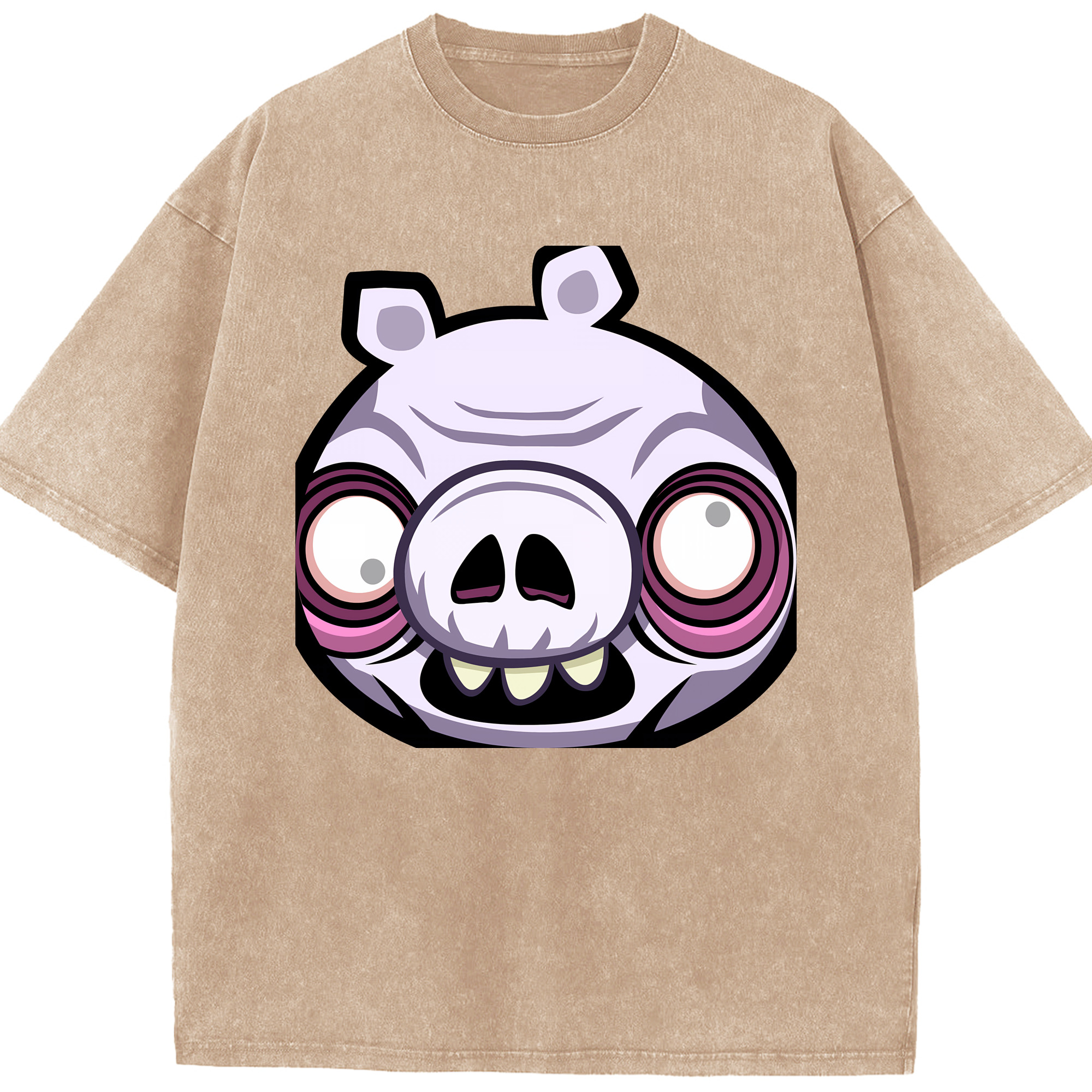 （画像用） Angry Birds アングリーバード 綿100% ヴィンテージ風 半袖Tシャツ（フロントプリント）