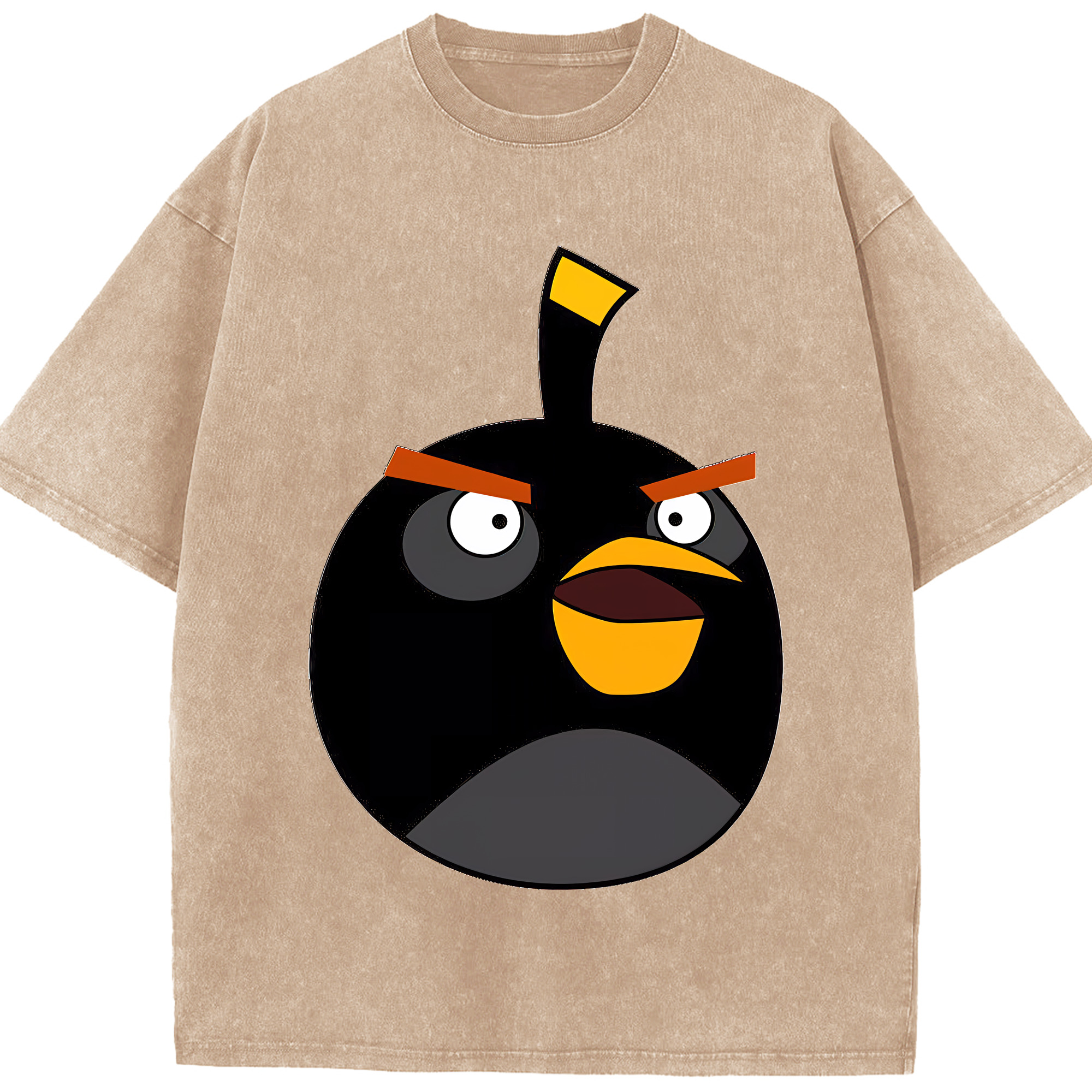 （画像用） Angry Birds アングリーバード 綿100% ヴィンテージ風 半袖Tシャツ（フロントプリント）