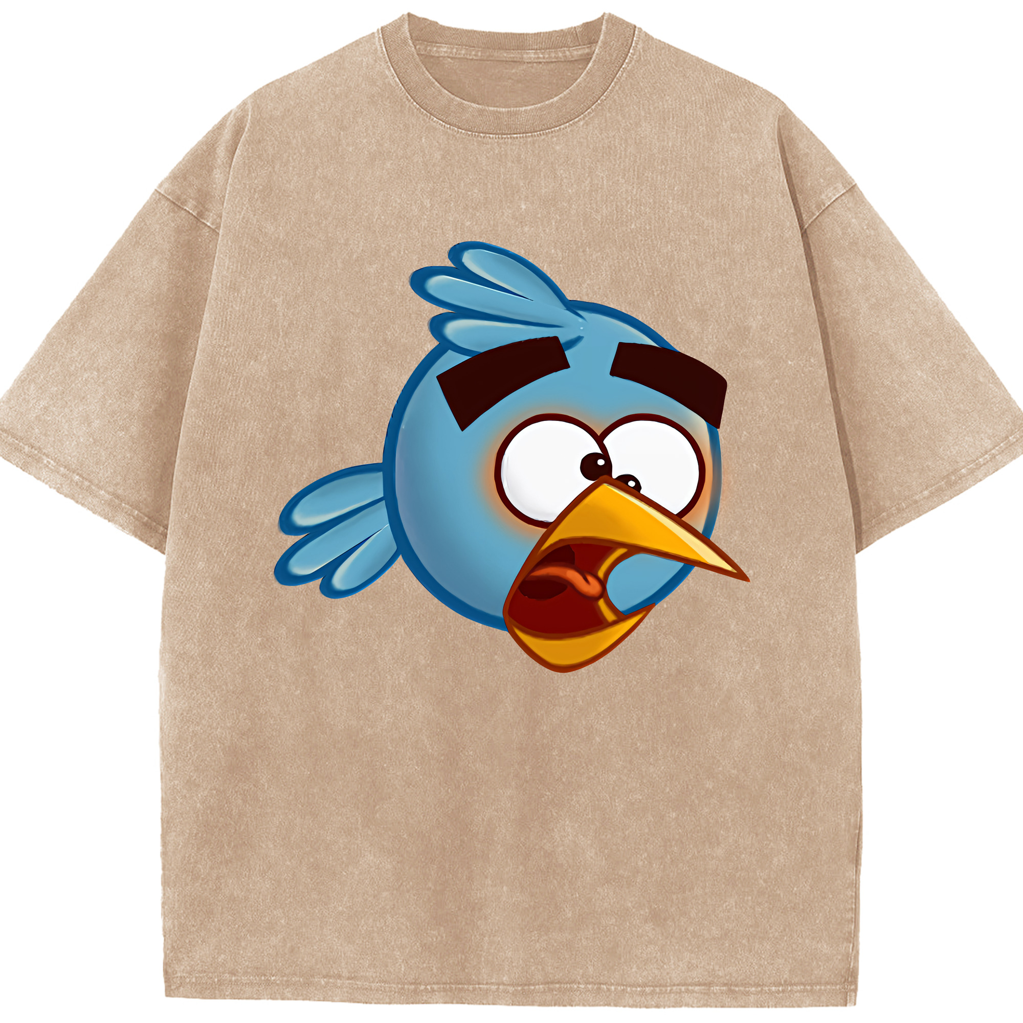 （画像用） Angry Birds アングリーバード 綿100% ヴィンテージ風 半袖Tシャツ（フロントプリント）