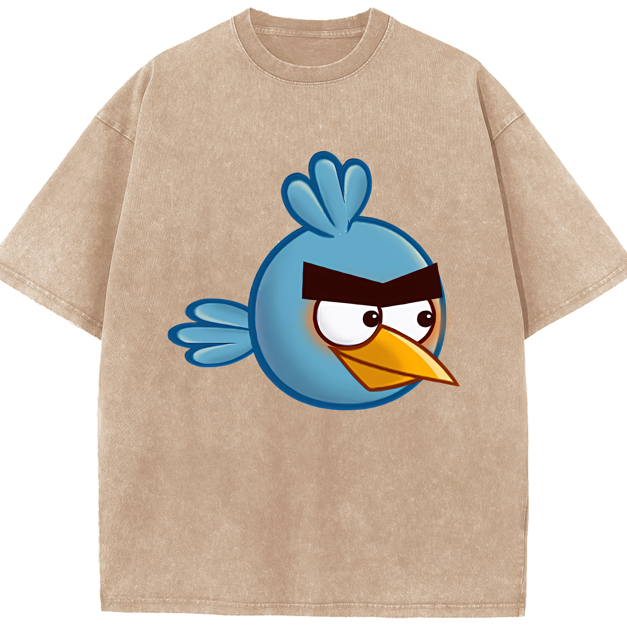 （画像用） Angry Birds アングリーバード 綿100% ヴィンテージ風 半袖Tシャツ（フロントプリント）