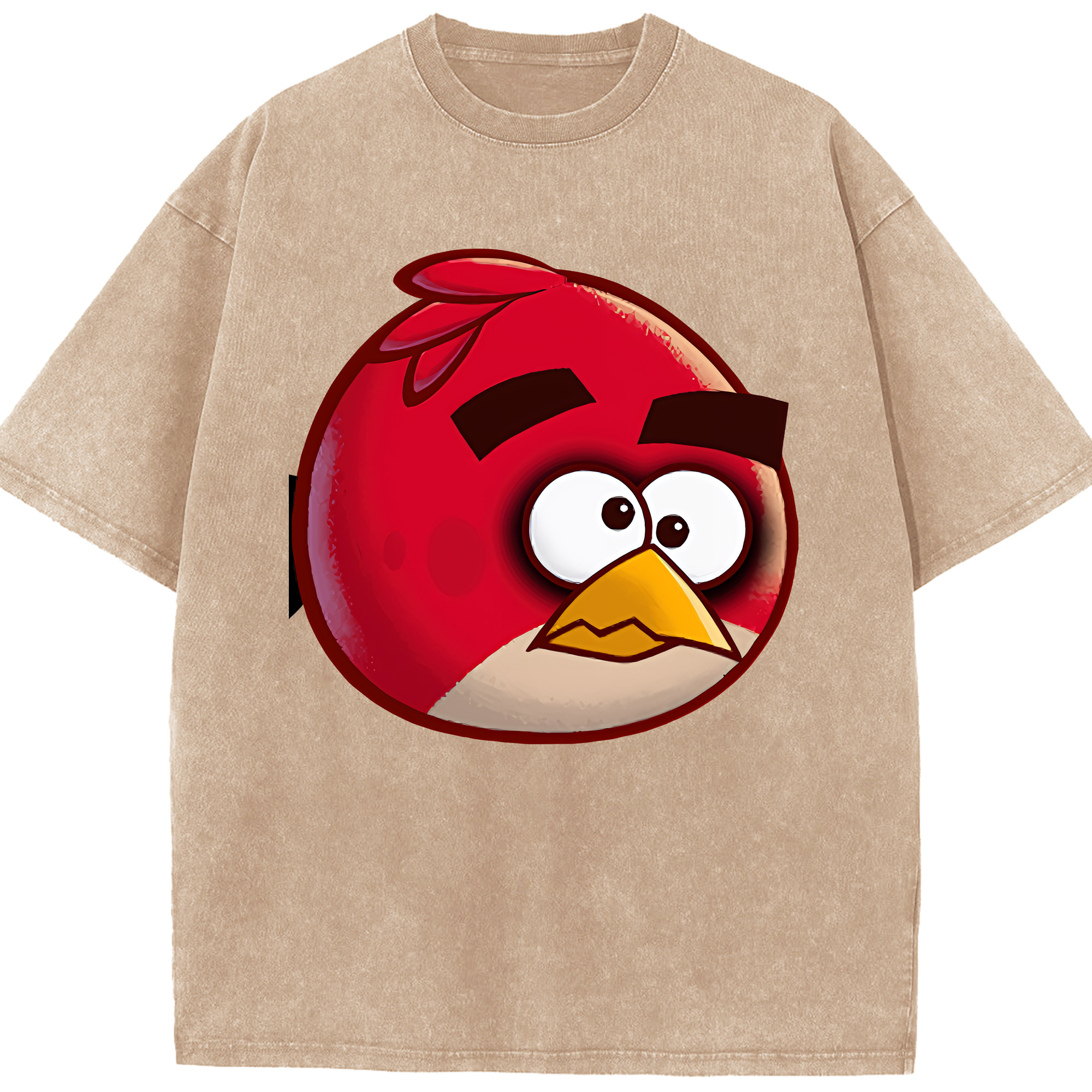 （画像用） Angry Birds アングリーバード 綿100% ヴィンテージ風 半袖Tシャツ（フロントプリント）