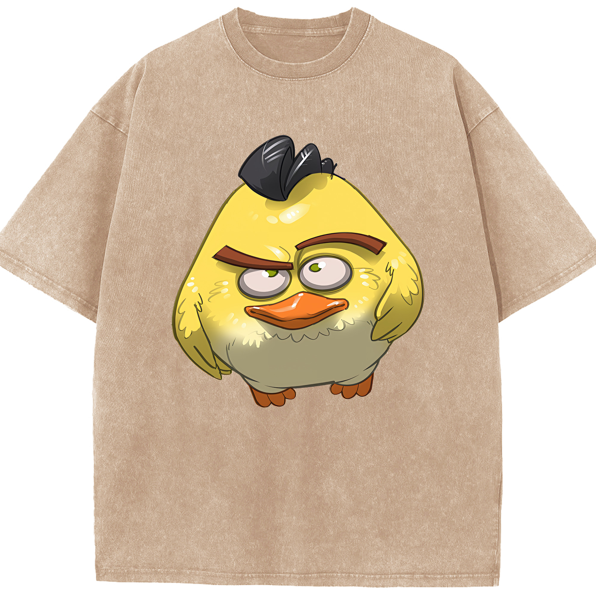 （画像用） Angry Birds アングリーバード 綿100% ヴィンテージ風 半袖Tシャツ（フロントプリント）