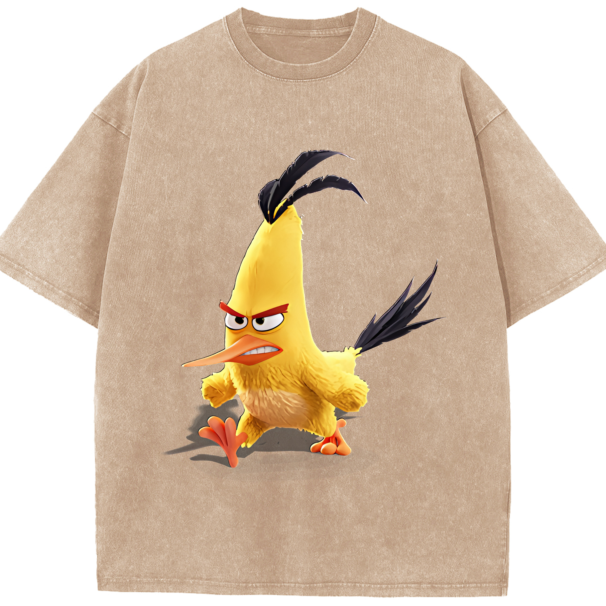 （画像用） Angry Birds アングリーバード 綿100% ヴィンテージ風 半袖Tシャツ（フロントプリント）
