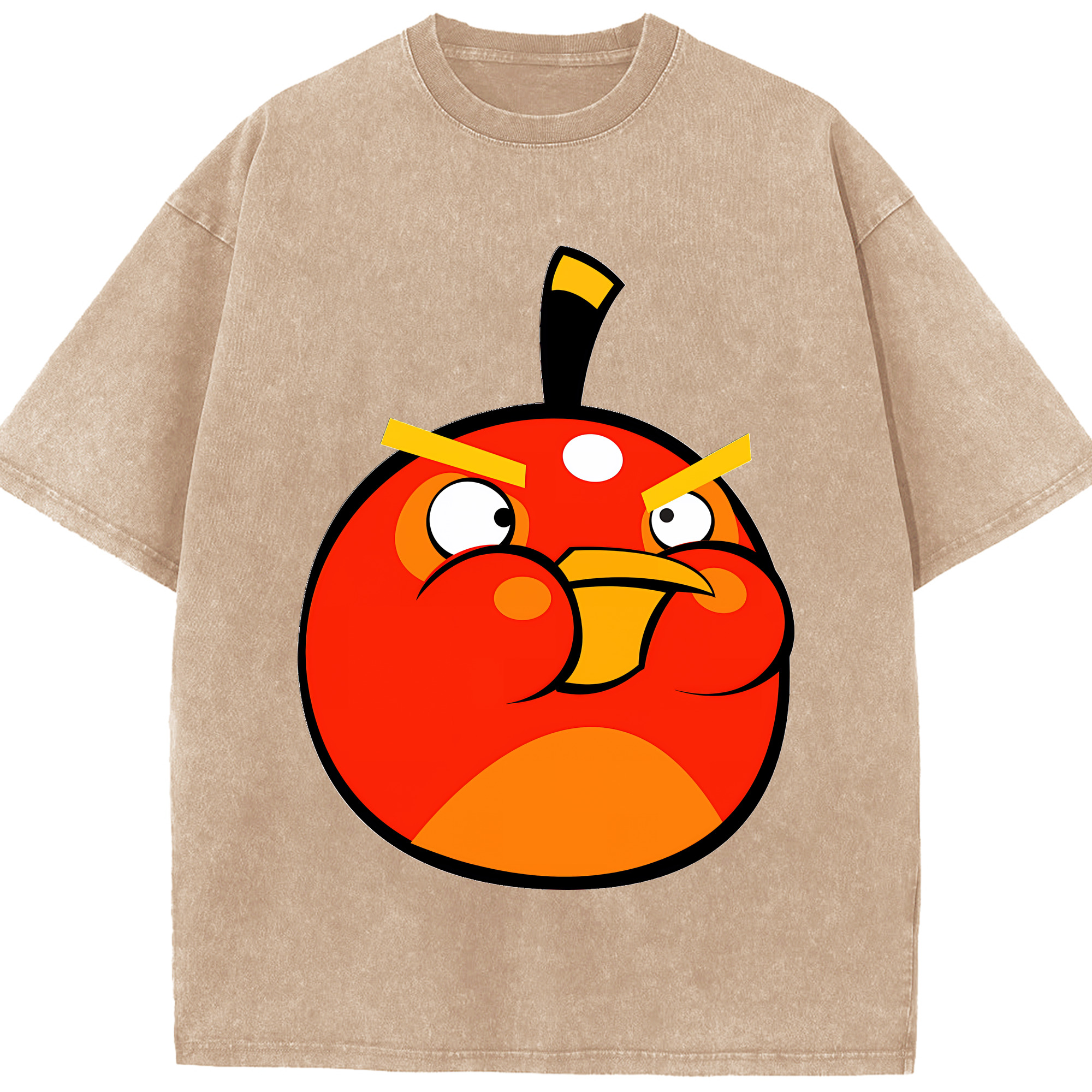 （画像用） Angry Birds アングリーバード 綿100% ヴィンテージ風 半袖Tシャツ（フロントプリント）