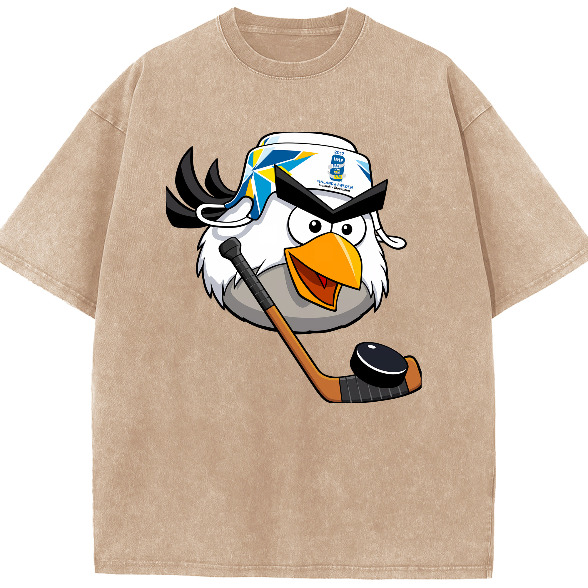 （画像用） Angry Birds アングリーバード 綿100% ヴィンテージ風 半袖Tシャツ（フロントプリント）