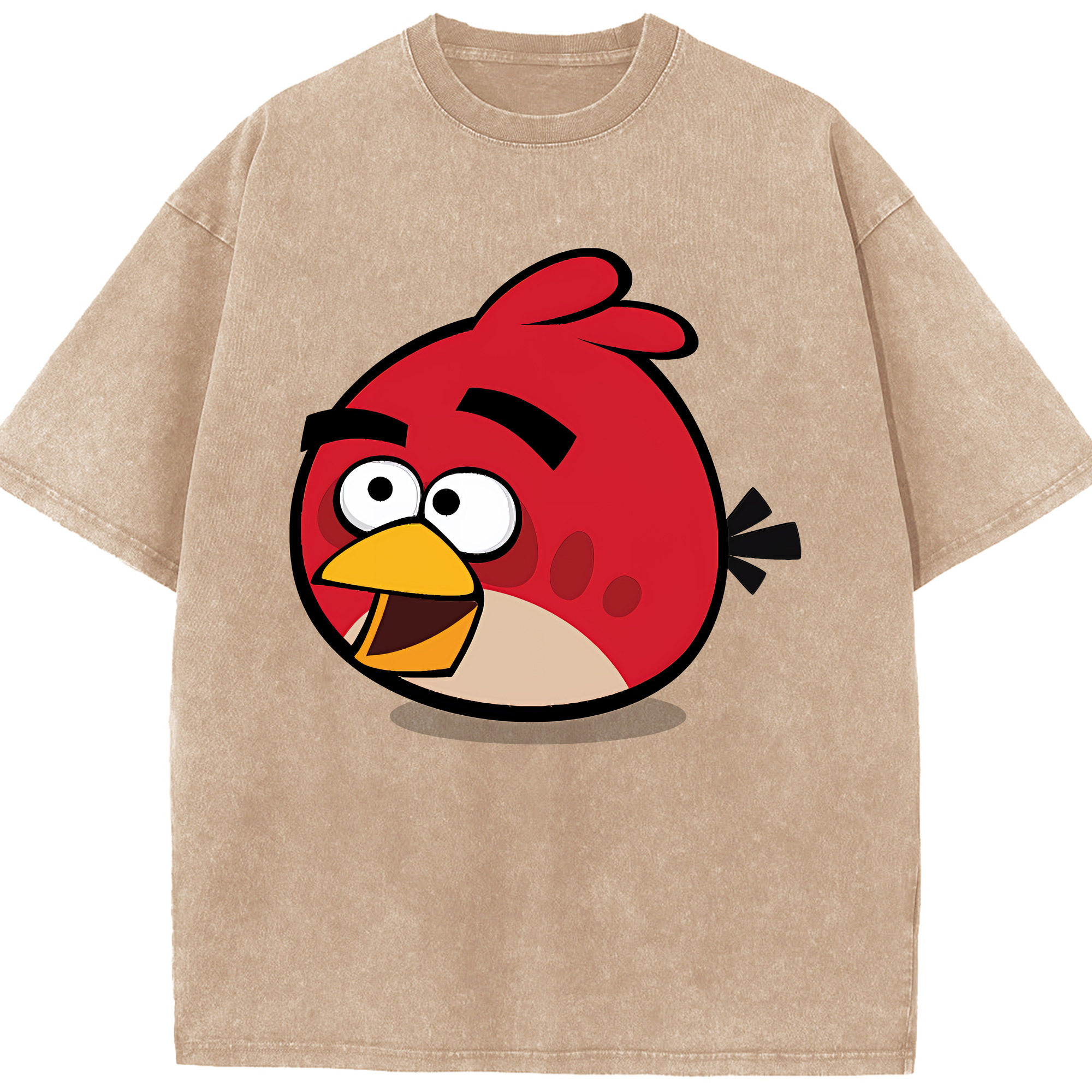 （画像用） Angry Birds アングリーバード 綿100% ヴィンテージ風 半袖Tシャツ（フロントプリント）